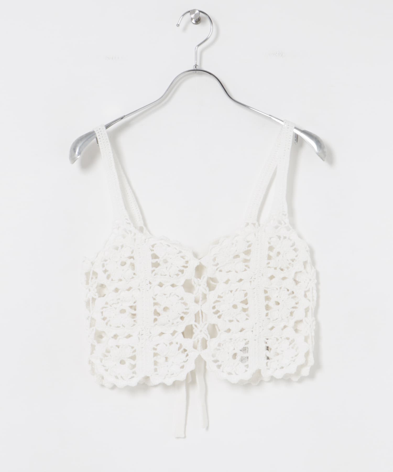 CURRENTAGE　CROCHET KNIT CAMISOLE