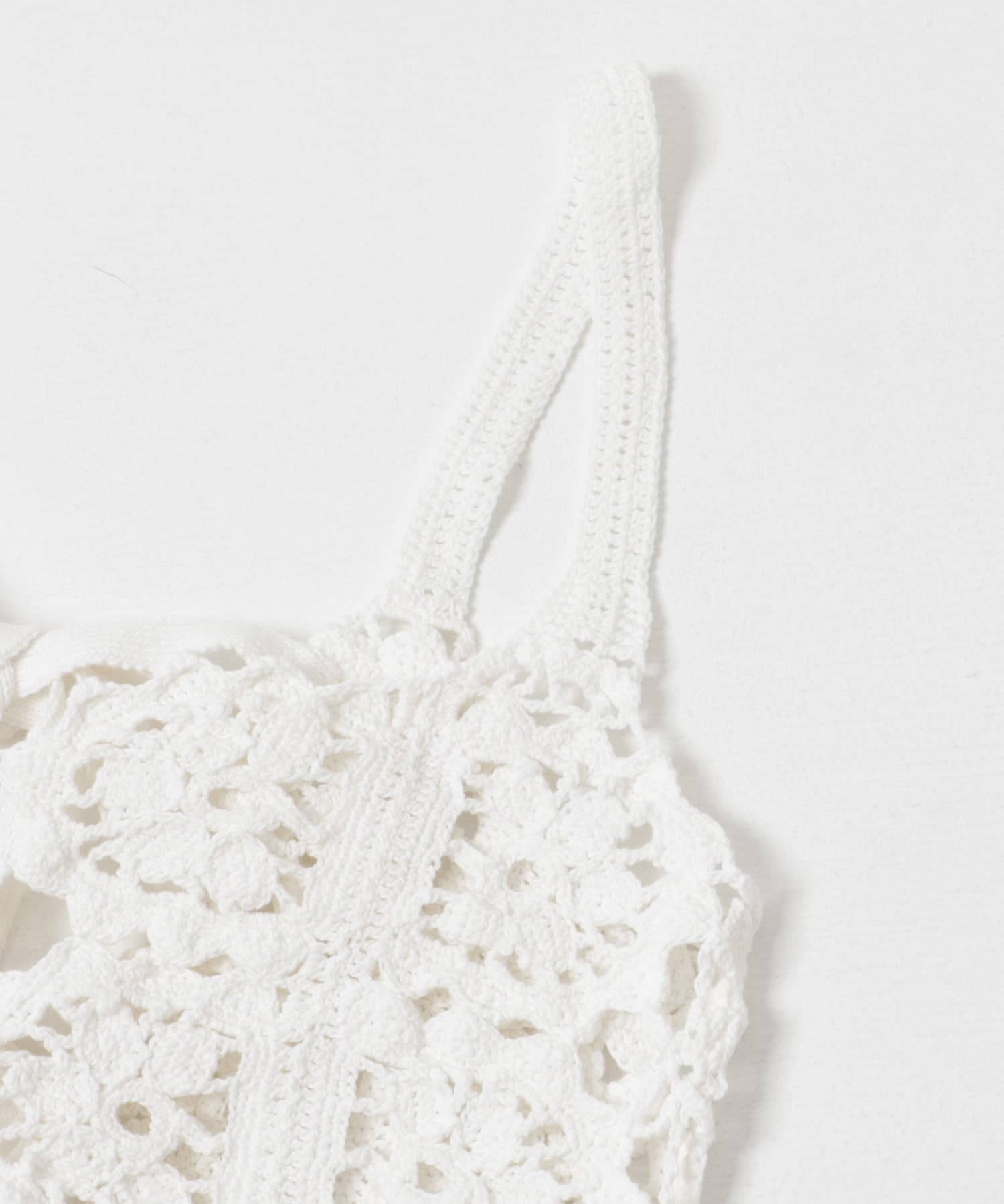 CURRENTAGE　CROCHET KNIT CAMISOLE ホワイト 9