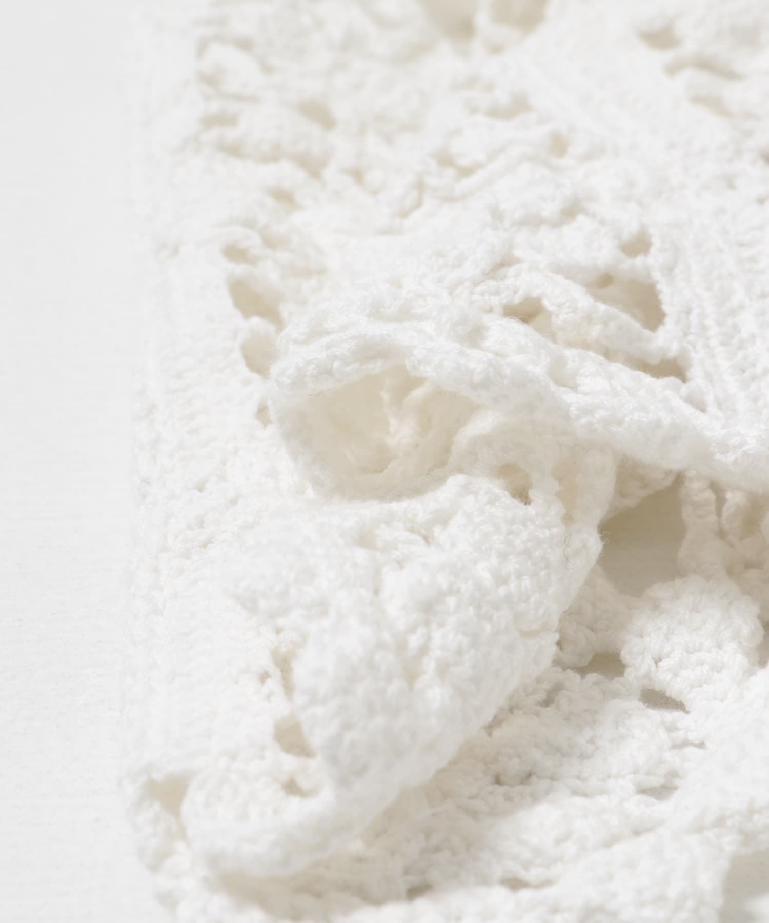 CURRENTAGE　CROCHET KNIT CAMISOLE ホワイト 9