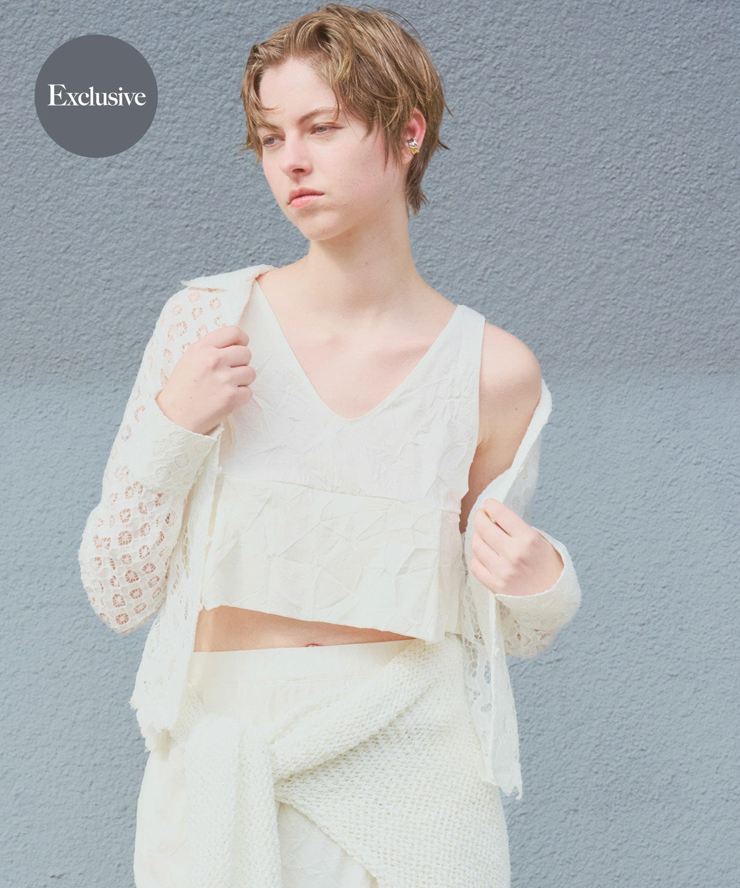 『別注』GGG×URBAN RESEARCH　クロップドワッシャートップス