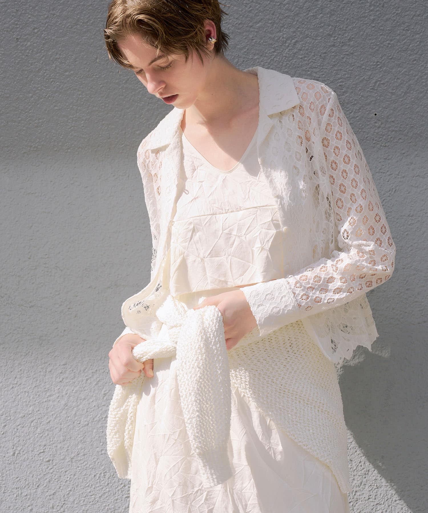 『別注』GGG×URBAN RESEARCH　クロップドワッシャートップス WHITE FREE