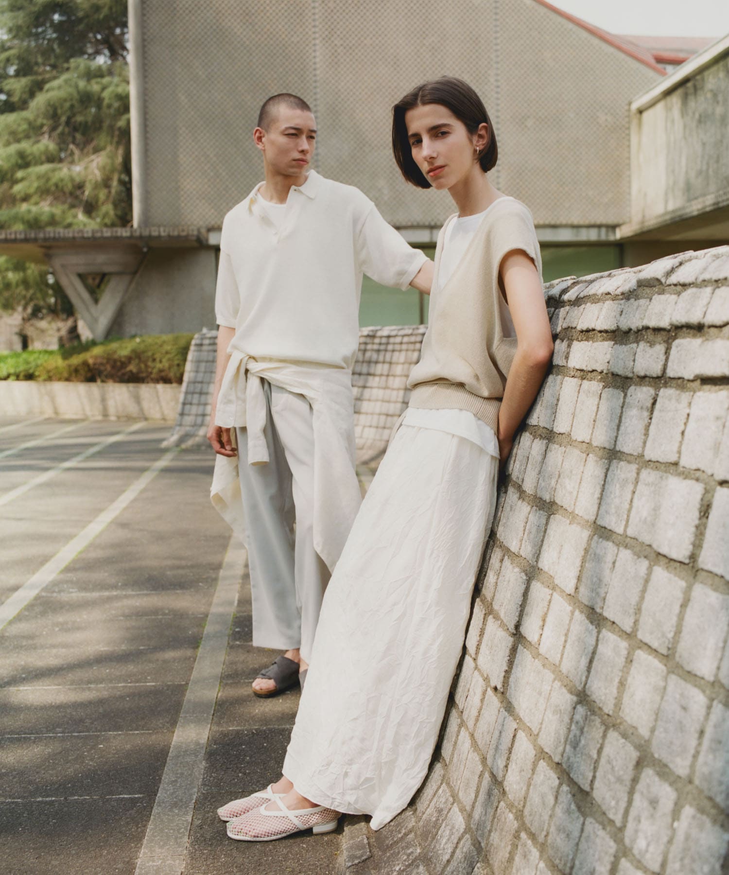 『別注』GGG×URBAN RESEARCH　ワッシャースカート WHITE FREE