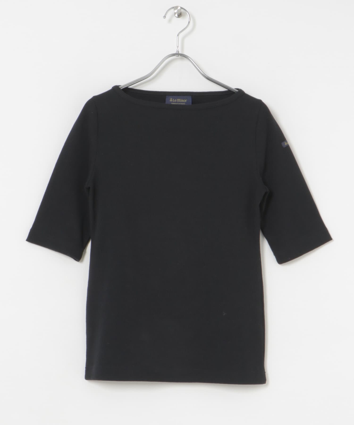 『別注』Le minor×UR　Rib short sleeve t-shirts Noir FREE