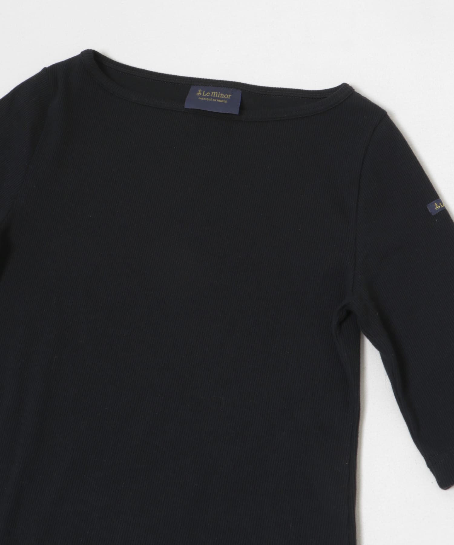 『別注』Le minor×UR　Rib short sleeve t-shirts Noir FREE