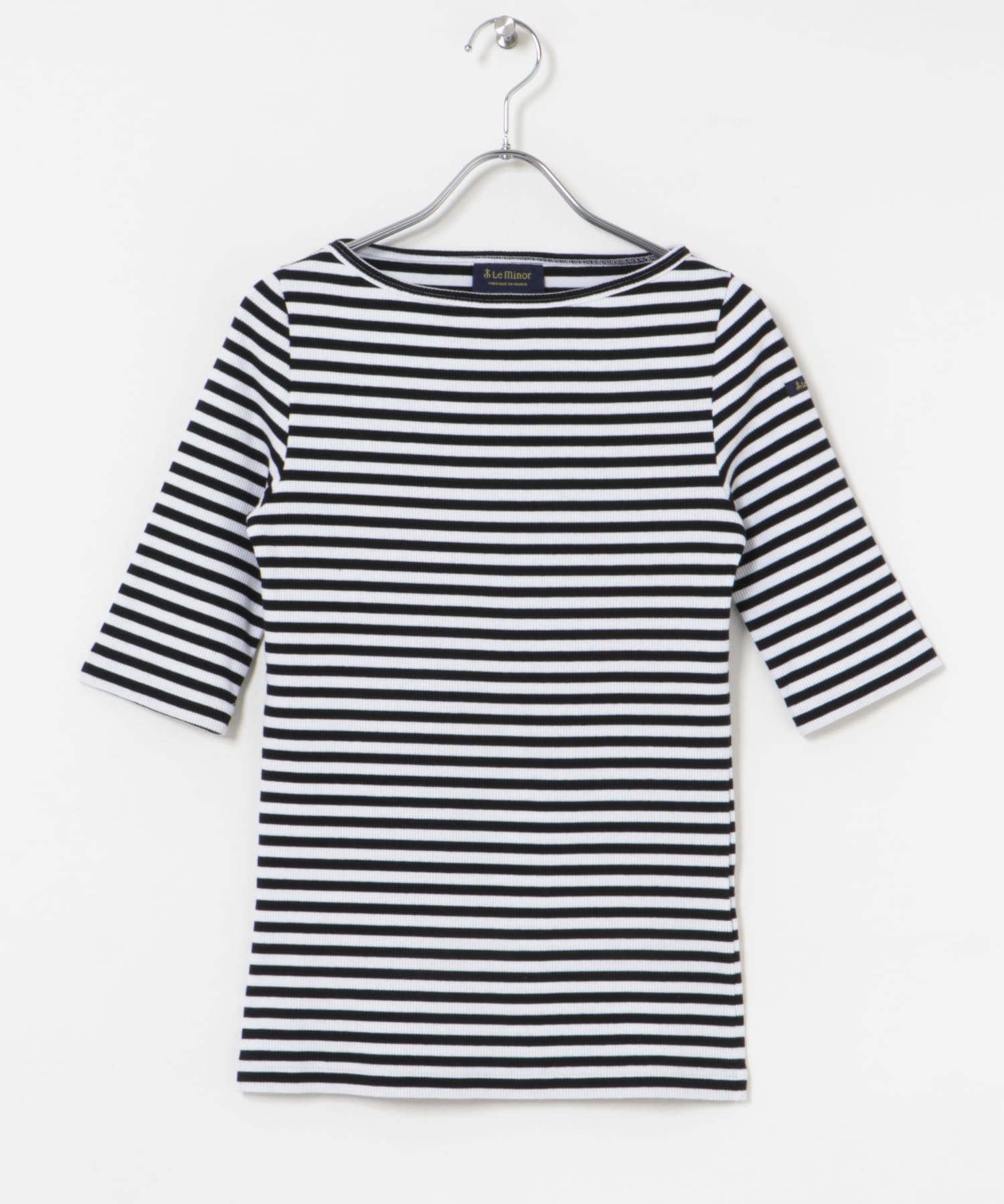 『別注』Le minor×UR　Rib short sleeve t-shirts Bla/noir FREE
