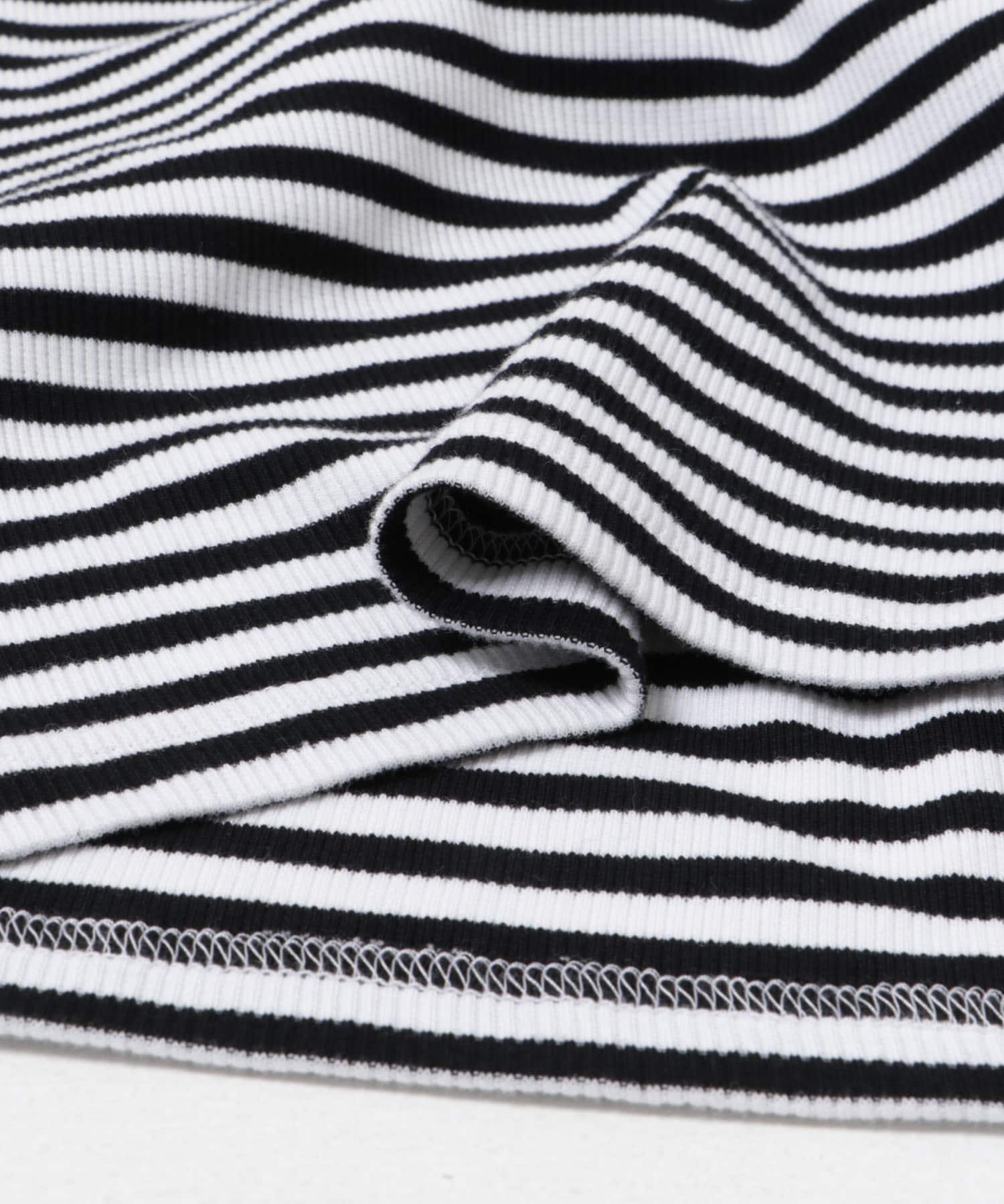 『別注』Le minor×UR　Rib short sleeve t-shirts Bla/noir FREE