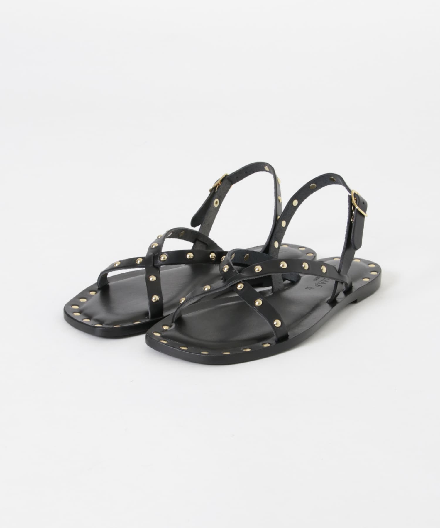 CORSO ROMA, 9　STUDS SANDAL BLACK 36