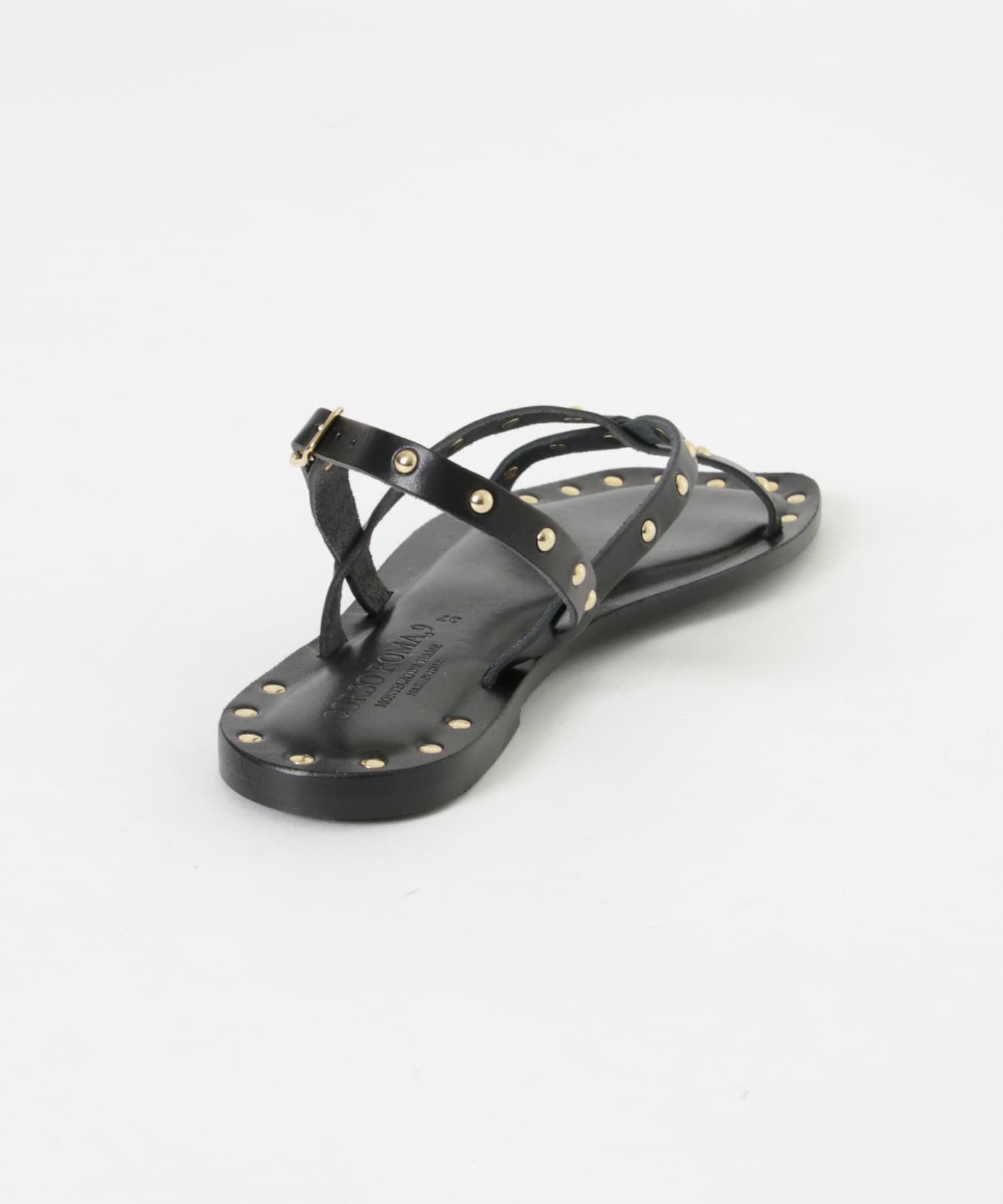 CORSO ROMA, 9　STUDS SANDAL BLACK 36