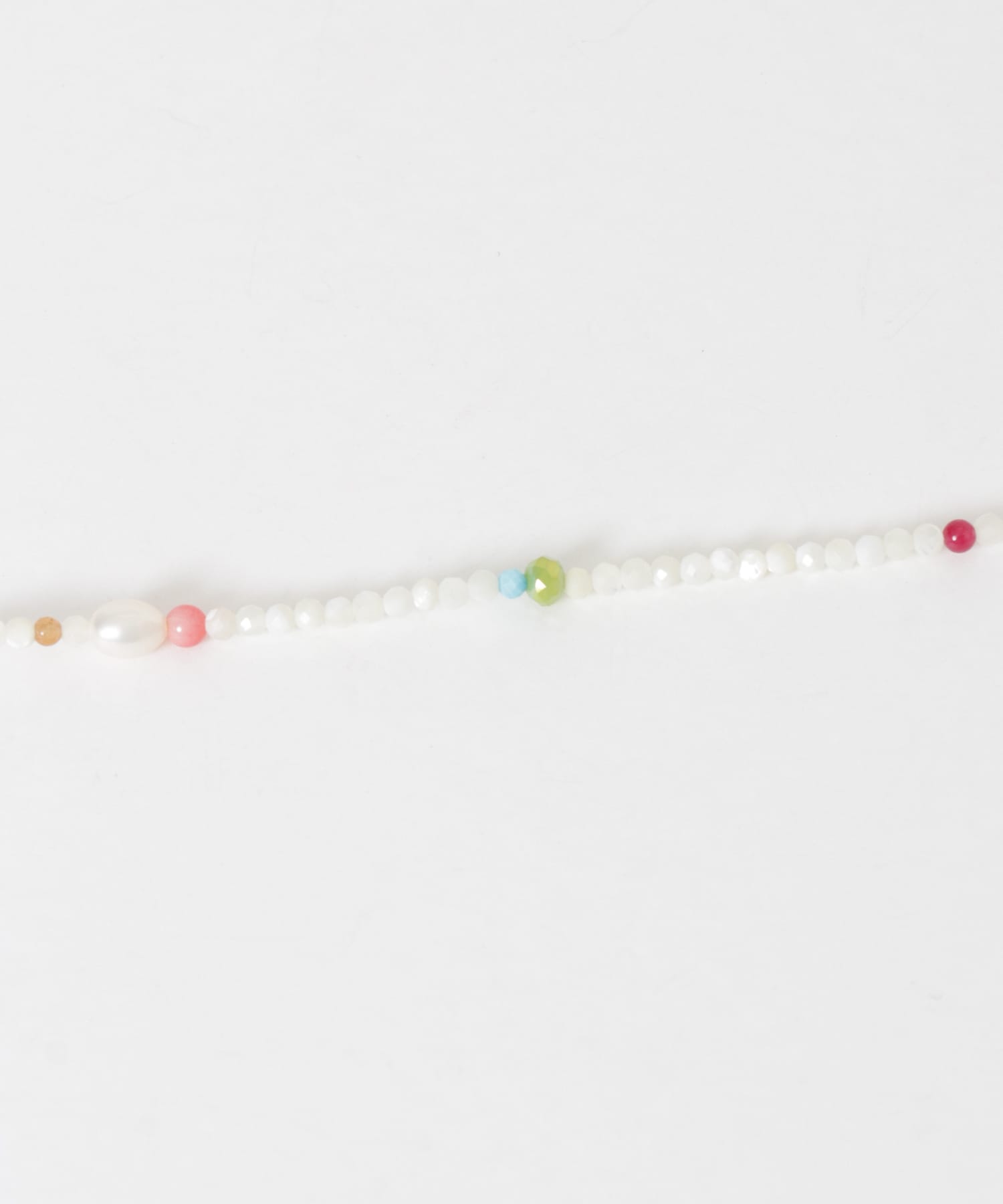 ANNI LU　CONFETTI GEM NECKLACE WHT SHELL -