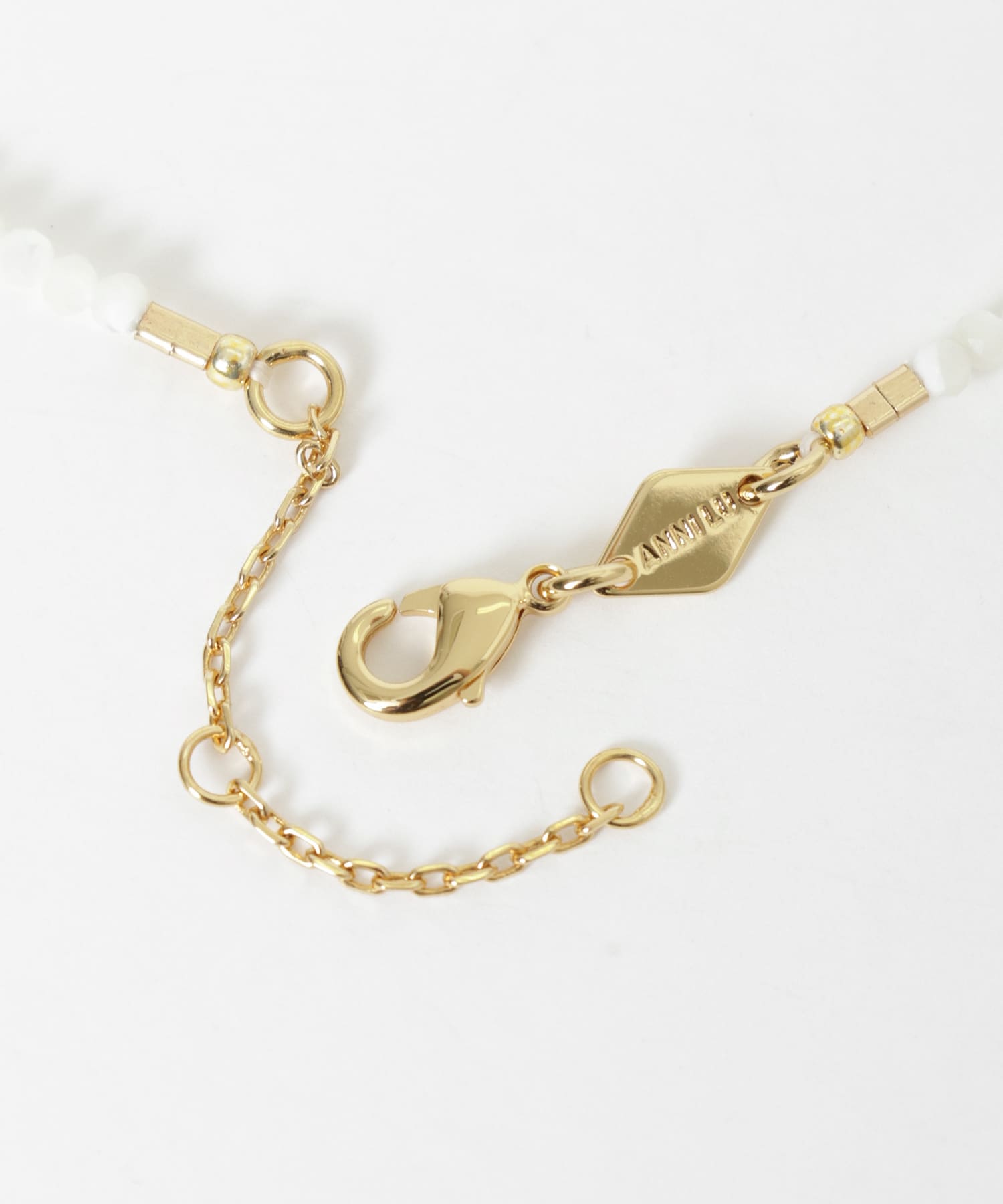 ANNI LU　CONFETTI GEM NECKLACE WHT SHELL -