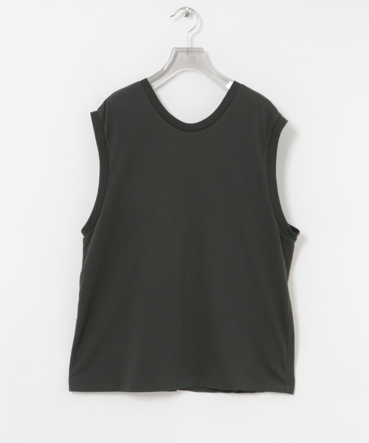 Loro　Back Knot Sleeveless T-shirts Charcoal FREE