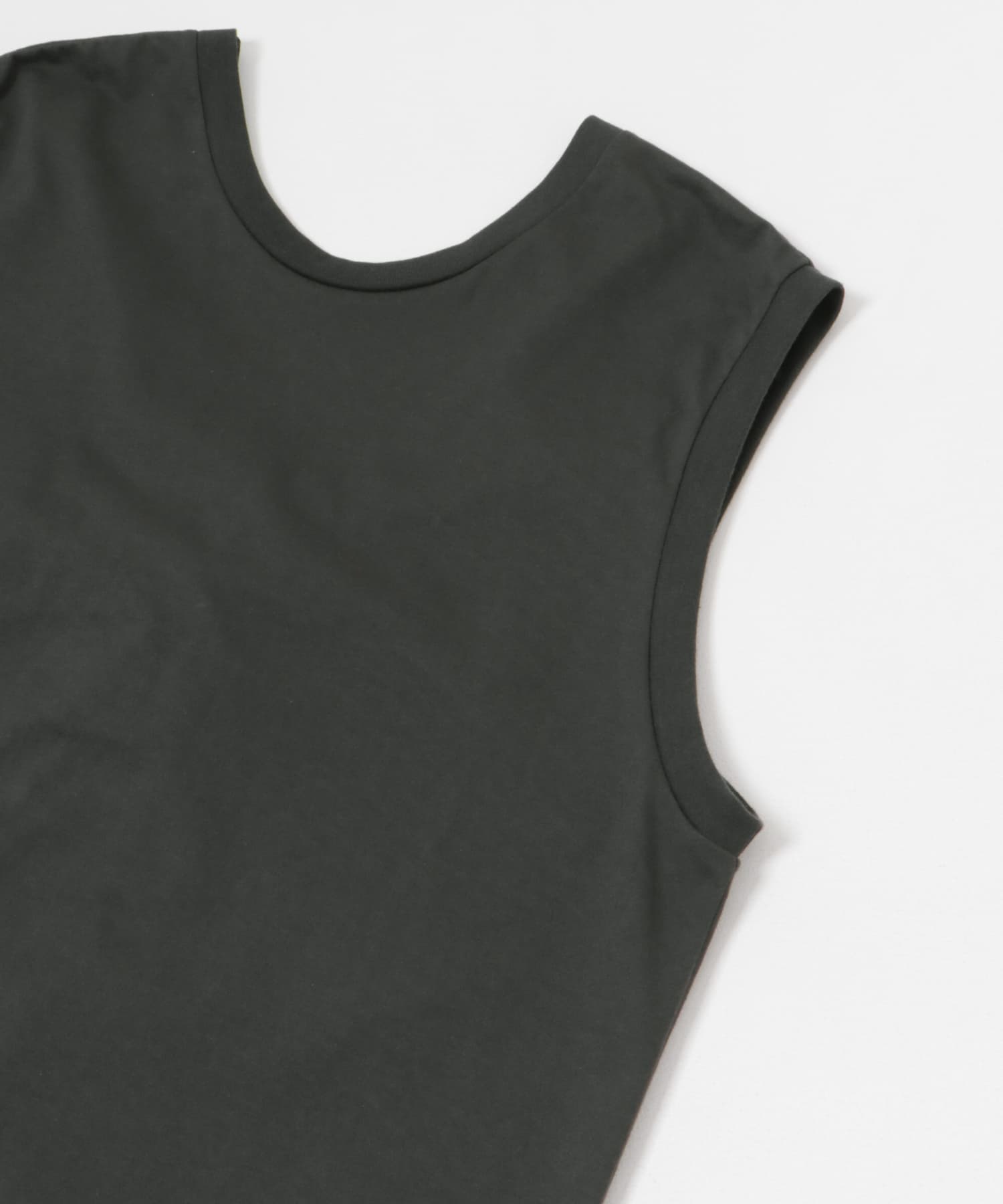 Loro　Back Knot Sleeveless T-shirts Charcoal FREE
