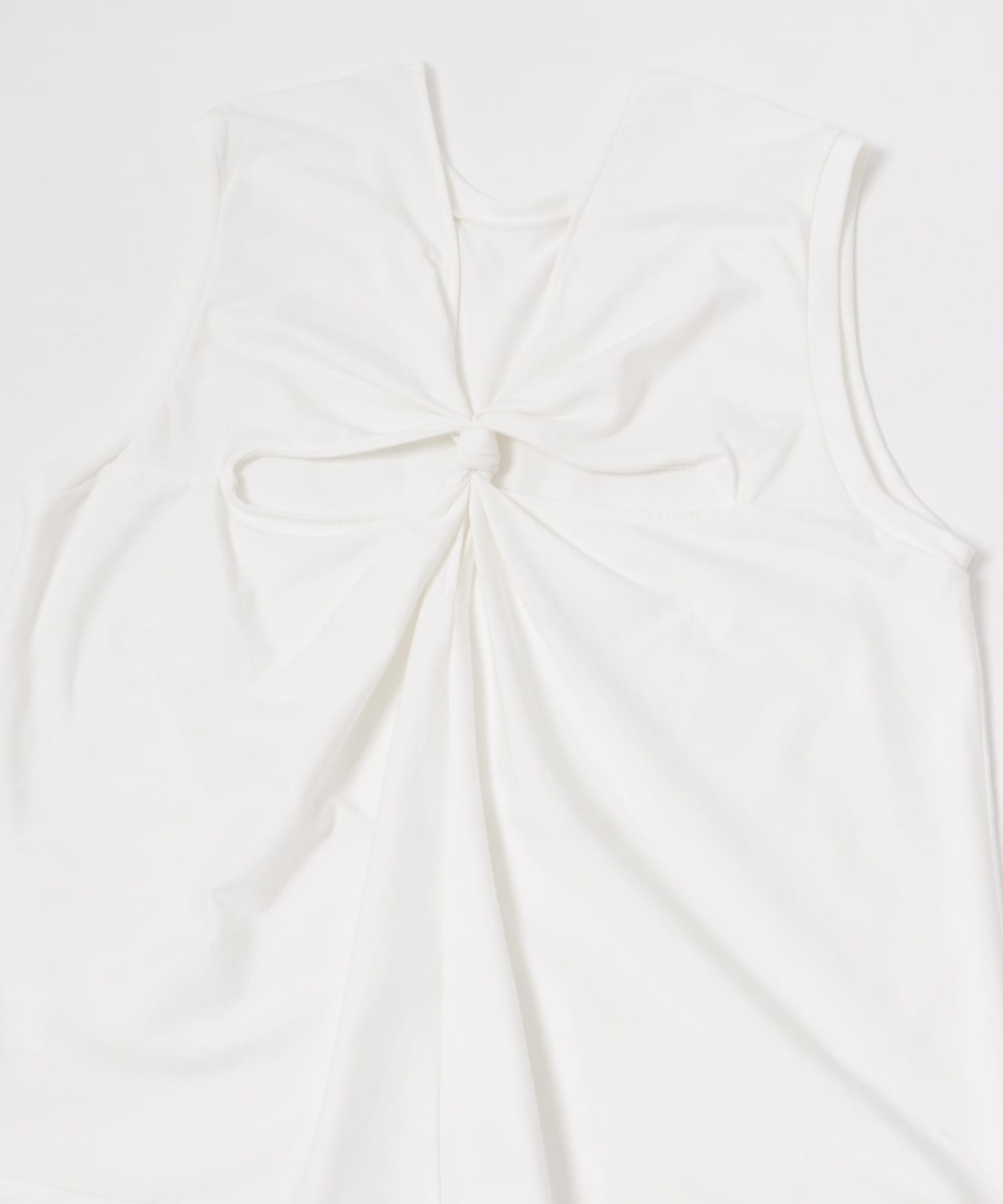 Loro　Back Knot Sleeveless T-shirts Off White FREE