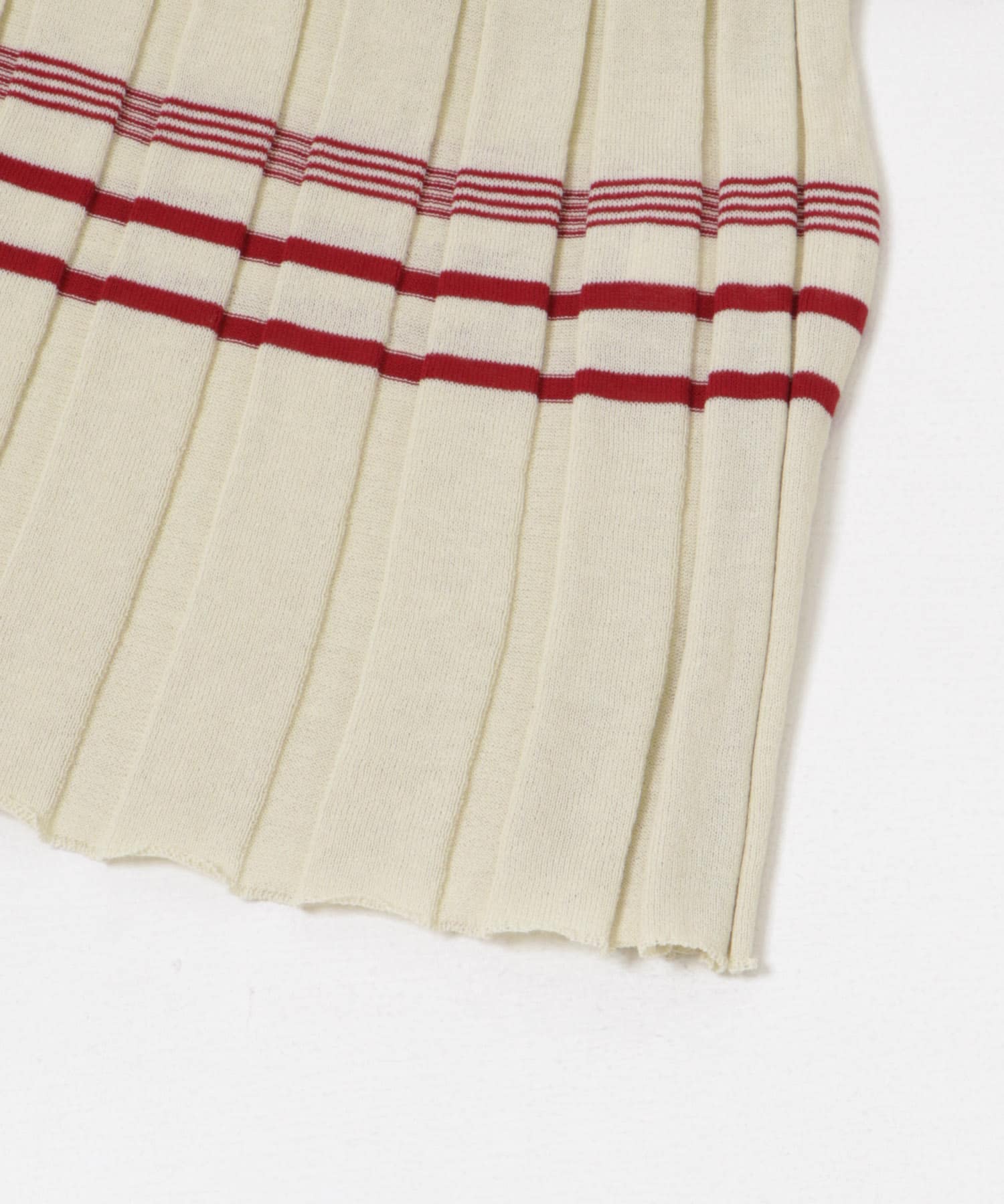 Loro　Border Rib Pencil Dress SandBe Red FREE