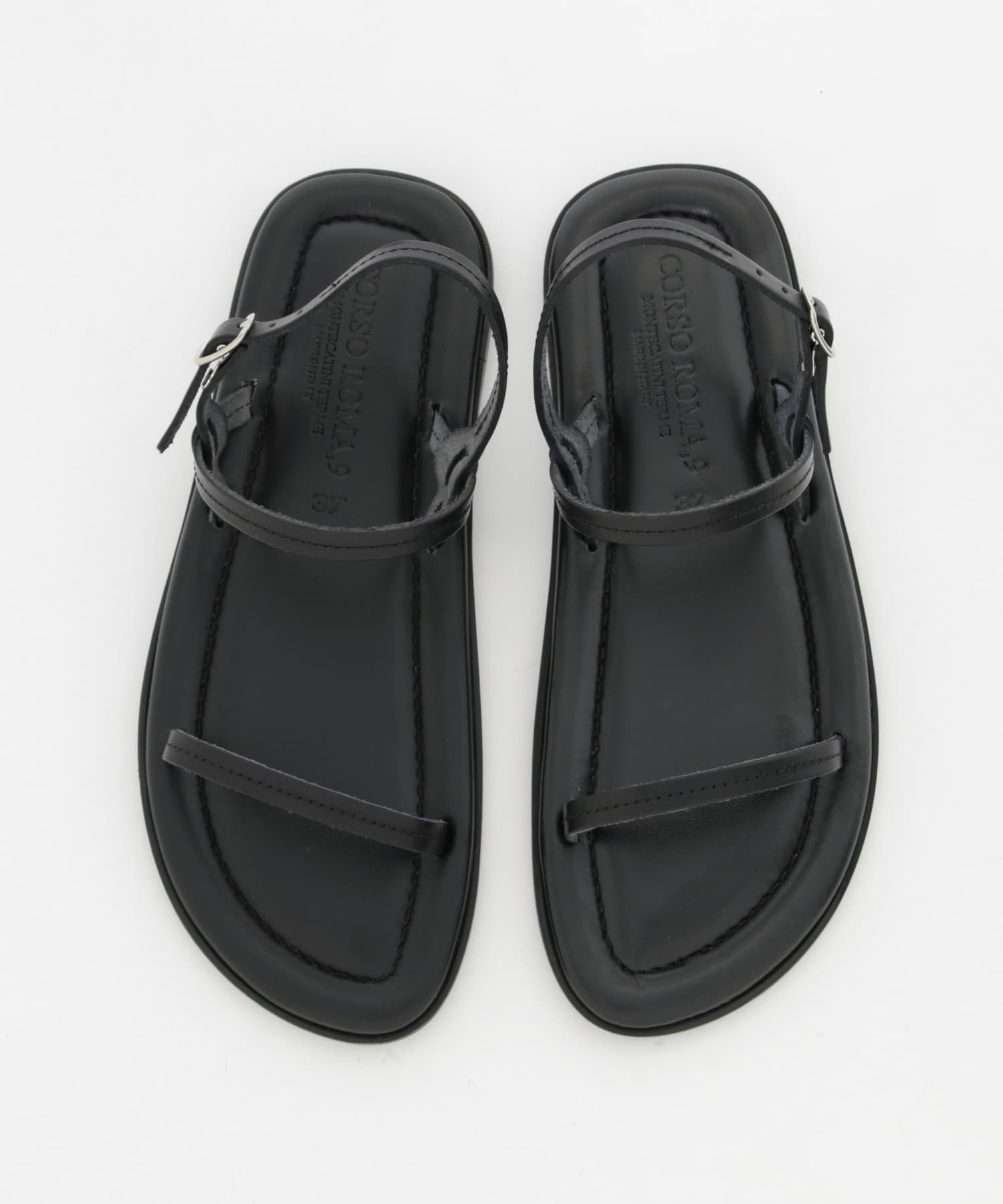 CORSO ROMA, 9　STRAP SANDAL BLACK 36
