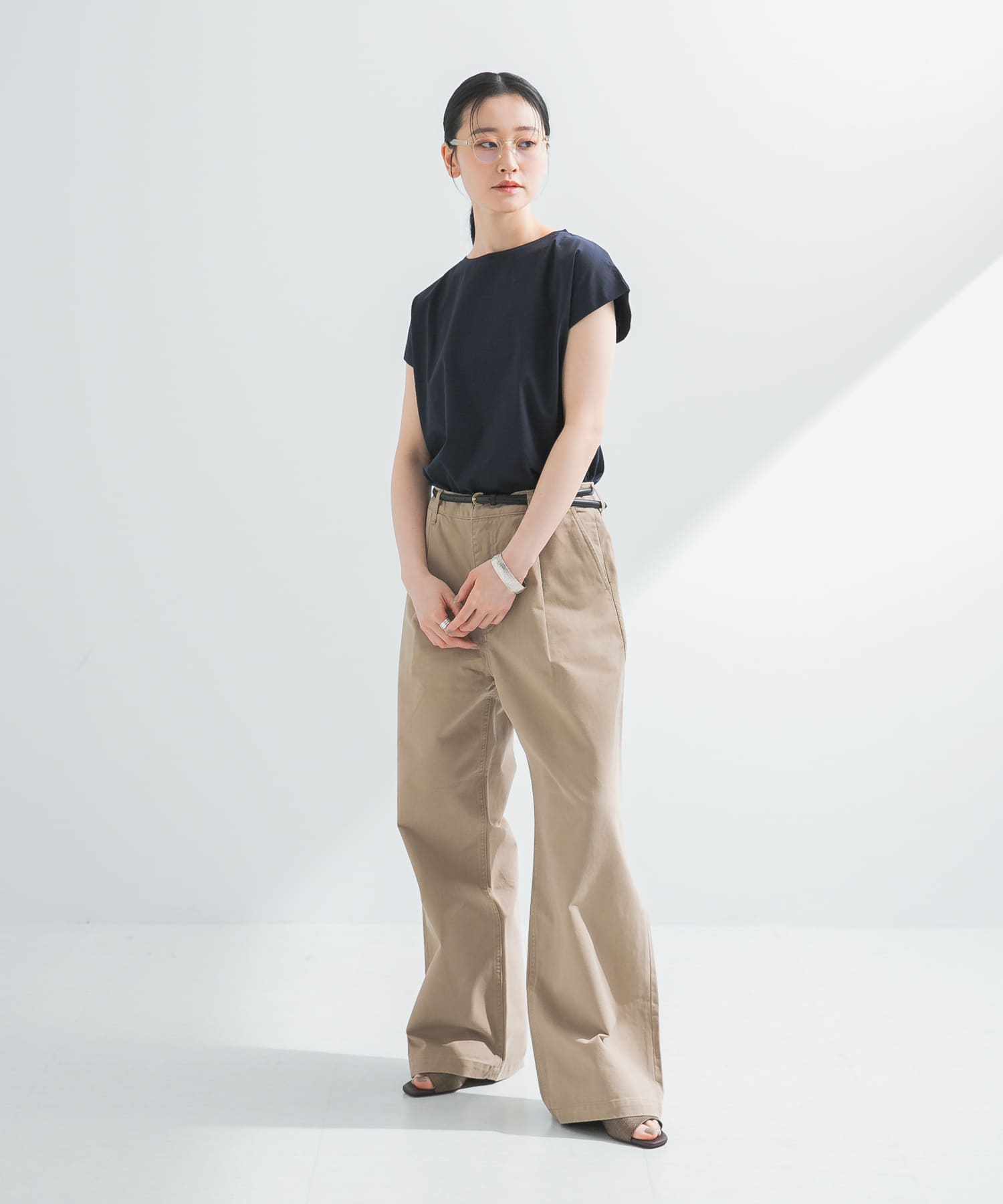 『別注』 MILLIWM×URBAN RESEARCH　オープントゥミュール ブラウン 36