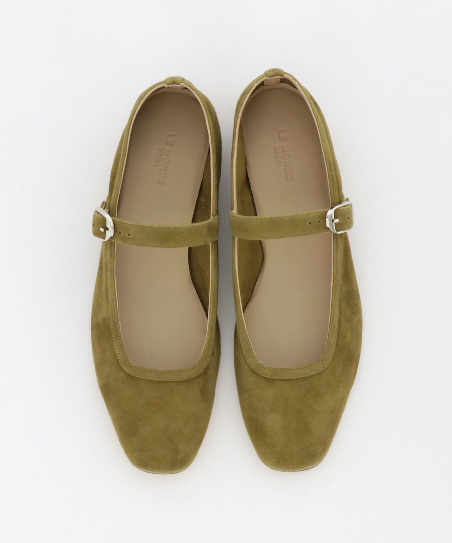 LE MONDE BERYL　BALLET MARY JANE SUEDE KHAKI 36