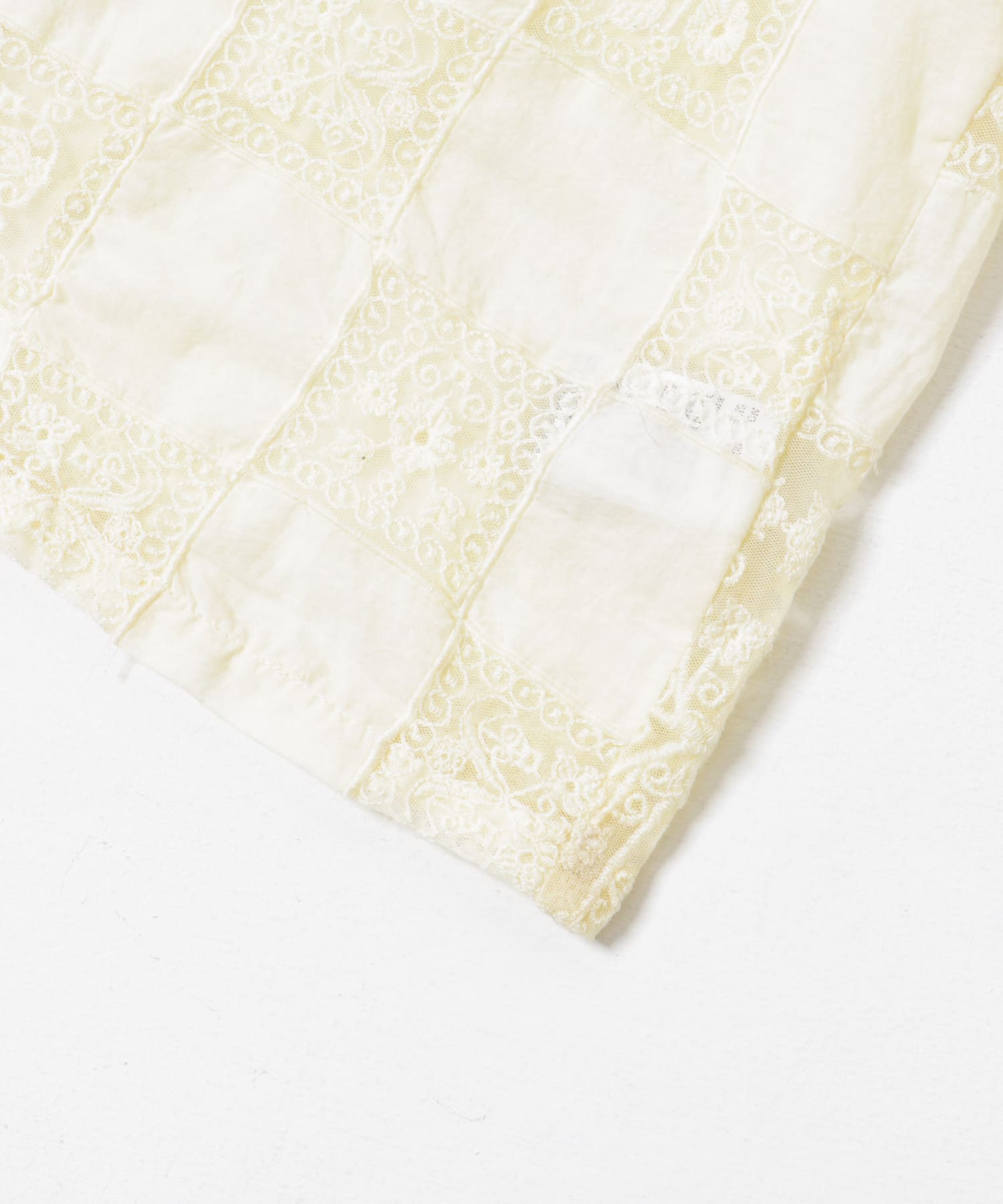 『別注』crinkle crinkle crinkle×UR　patchwork shirts OFF WHITE FREE