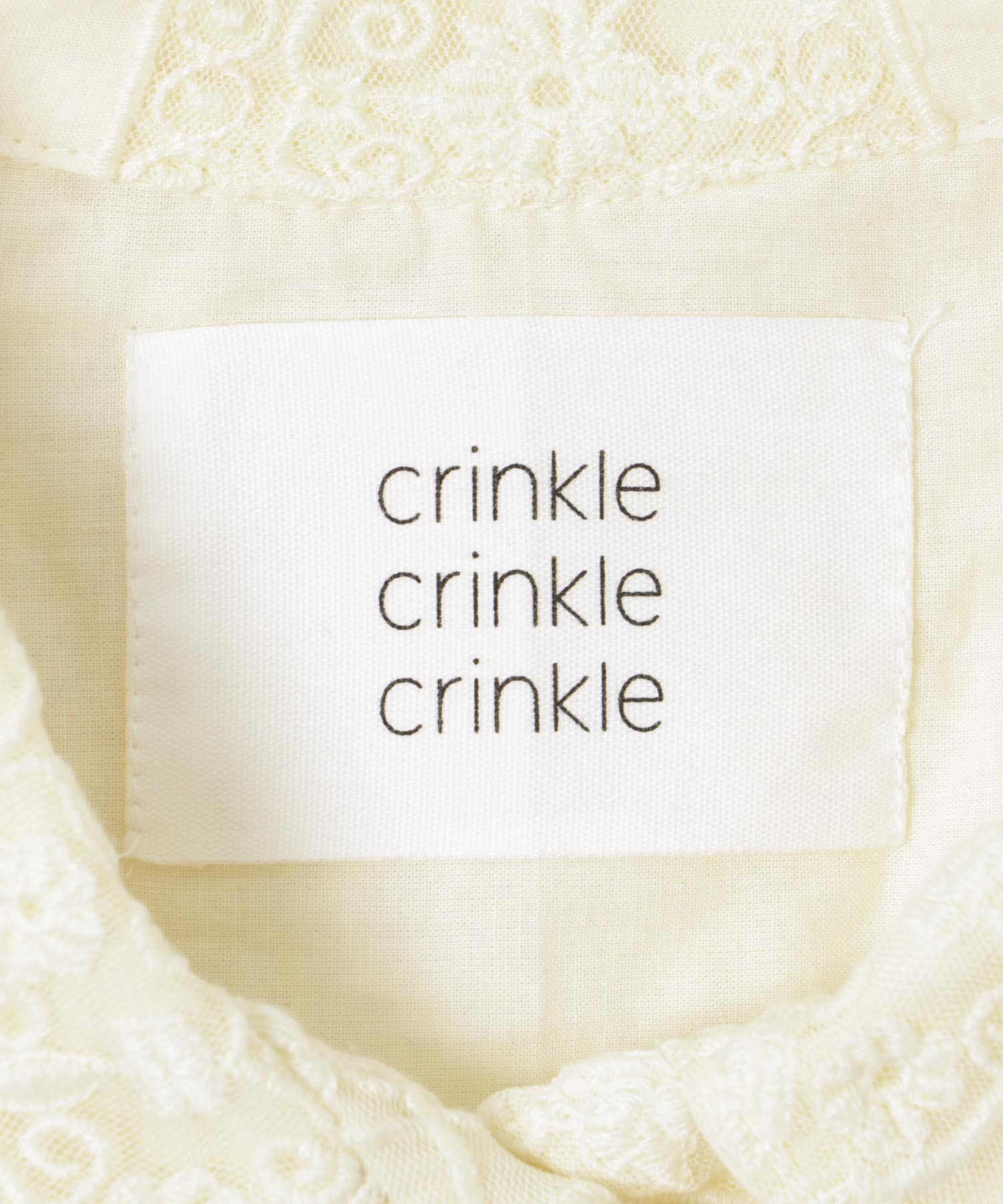『別注』crinkle crinkle crinkle×UR　patchwork shirts OFF WHITE FREE
