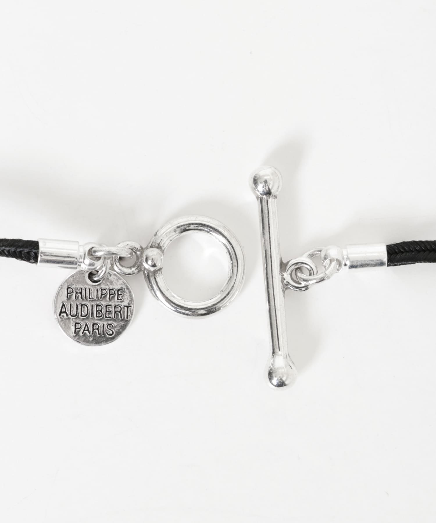 PHILIPPE AUDIBERT　Siya necklace cord SILVER BLK -
