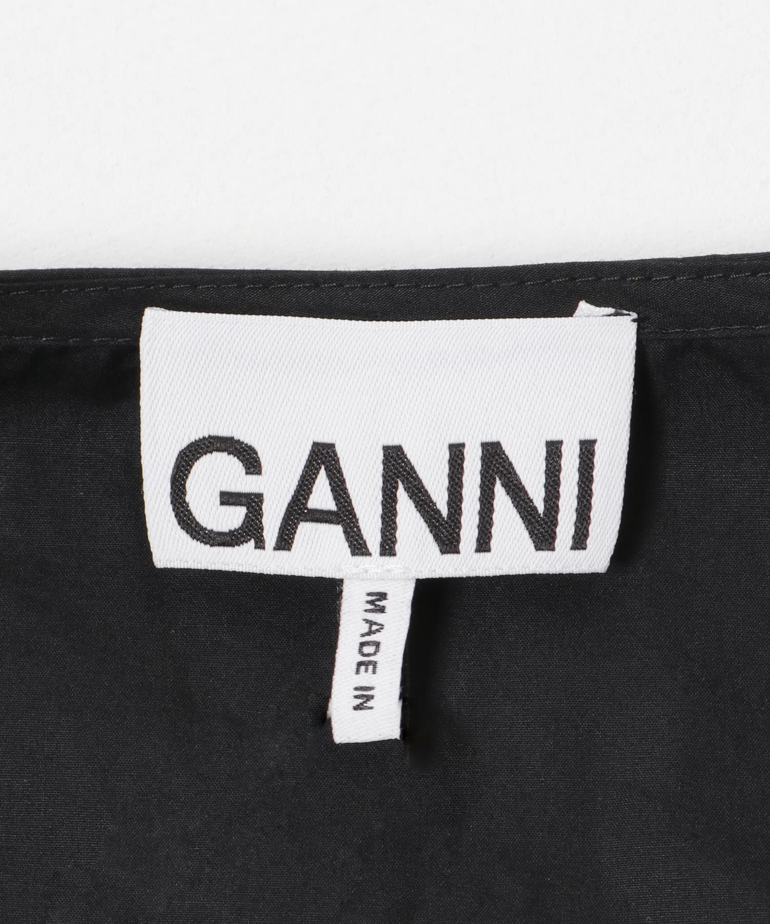 GANNI Cotton Poplin Mini Dress(36 Black): ワンピース｜URBAN