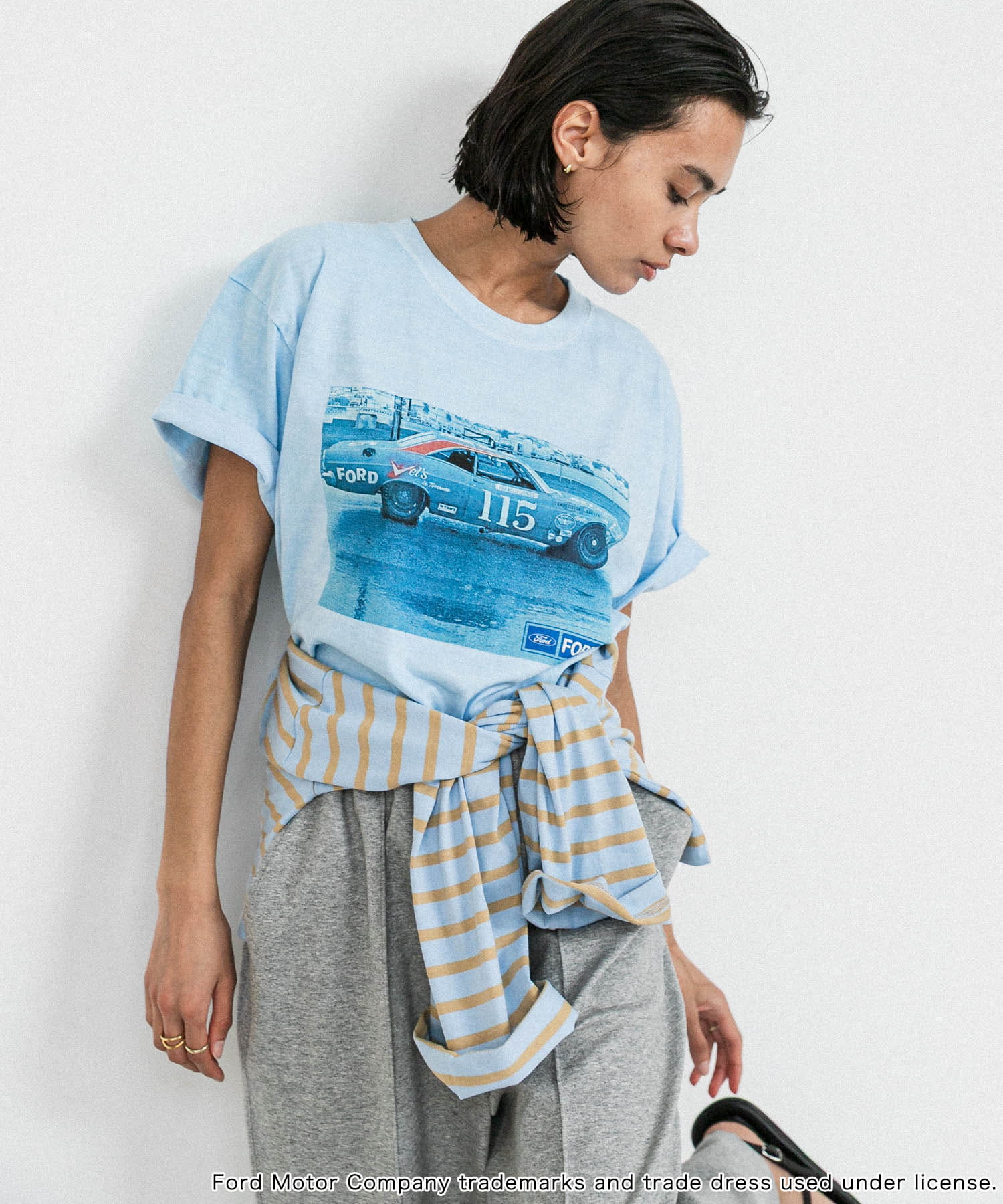 『別注』GOOD ROCK SPEED×URBAN RESEARCH　FORD T-SHIRTS LT BLUE FREE