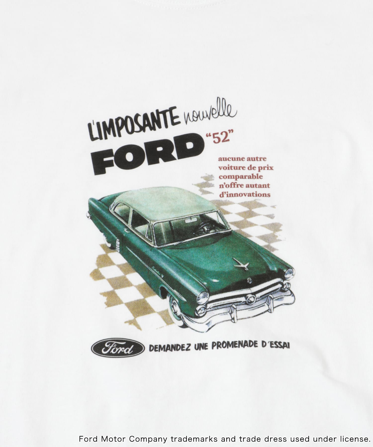『別注』GOOD ROCK SPEED×URBAN RESEARCH　FORD T-SHIRTS WHITE FREE
