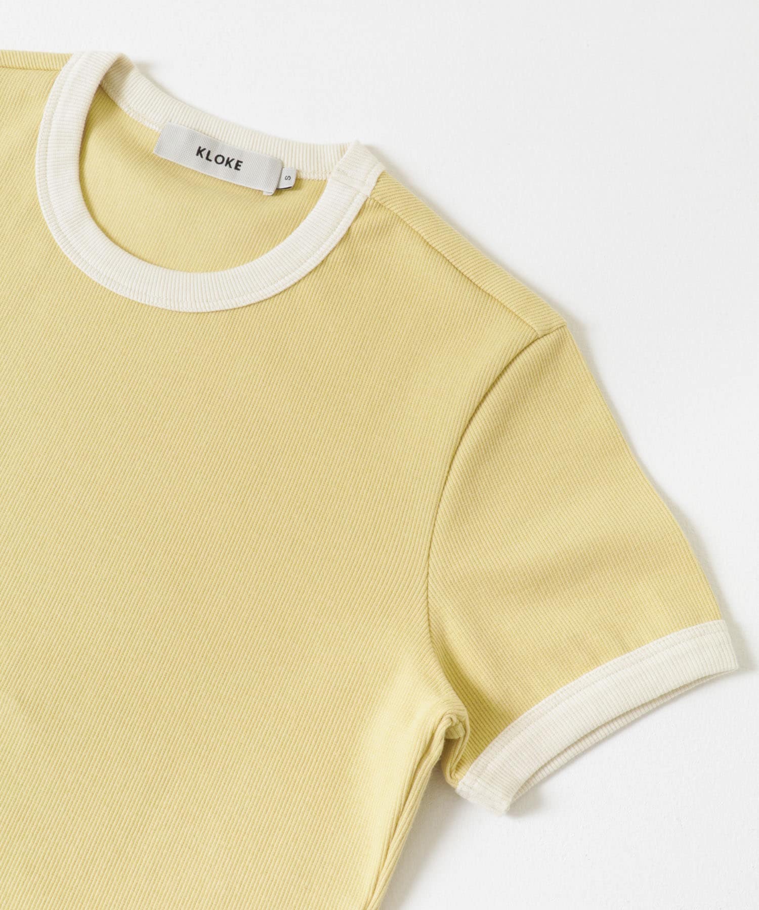 KLOKE　Veil Rib T-shirts Butter wEc S