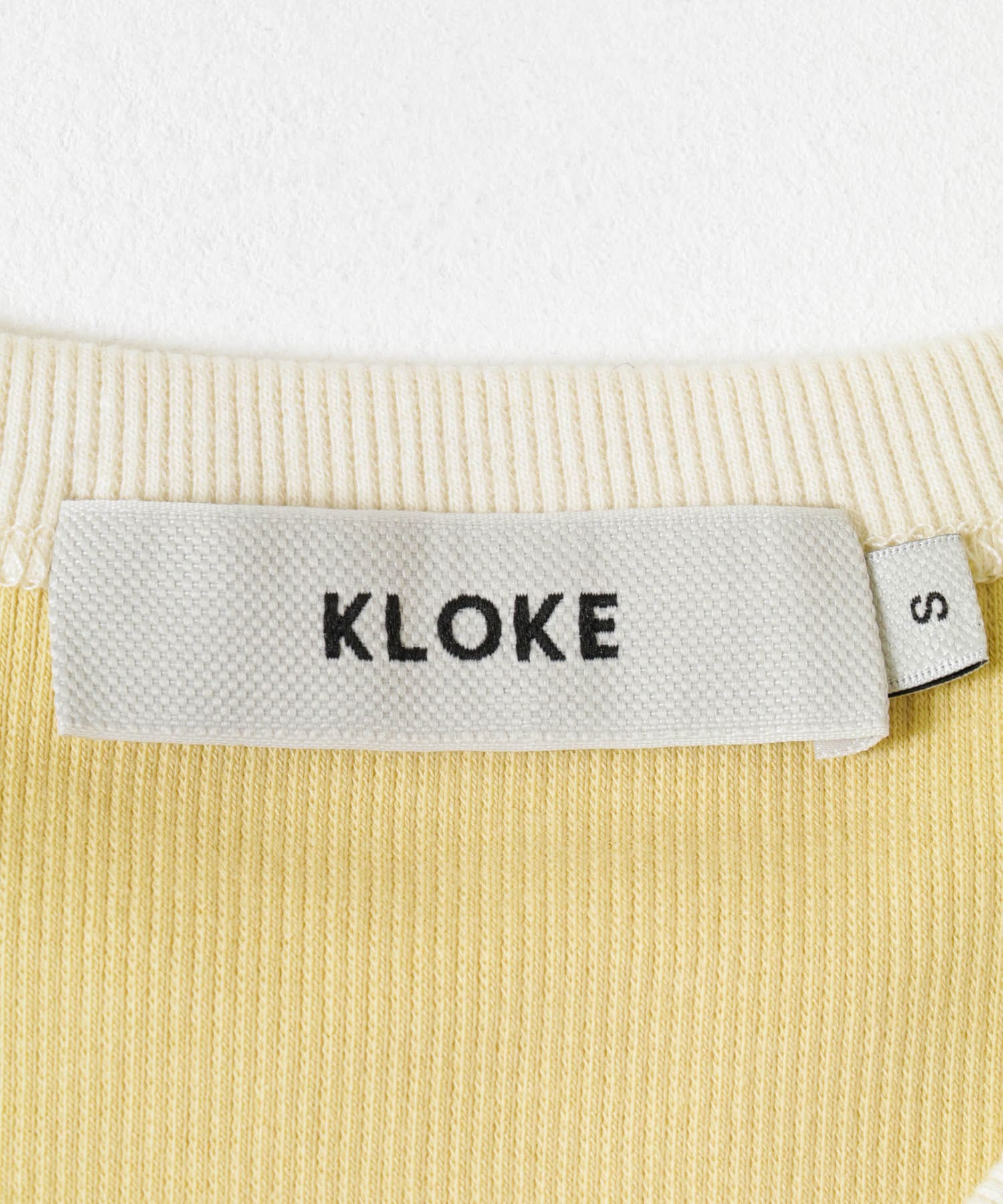 KLOKE　Veil Rib T-shirts Butter wEc S