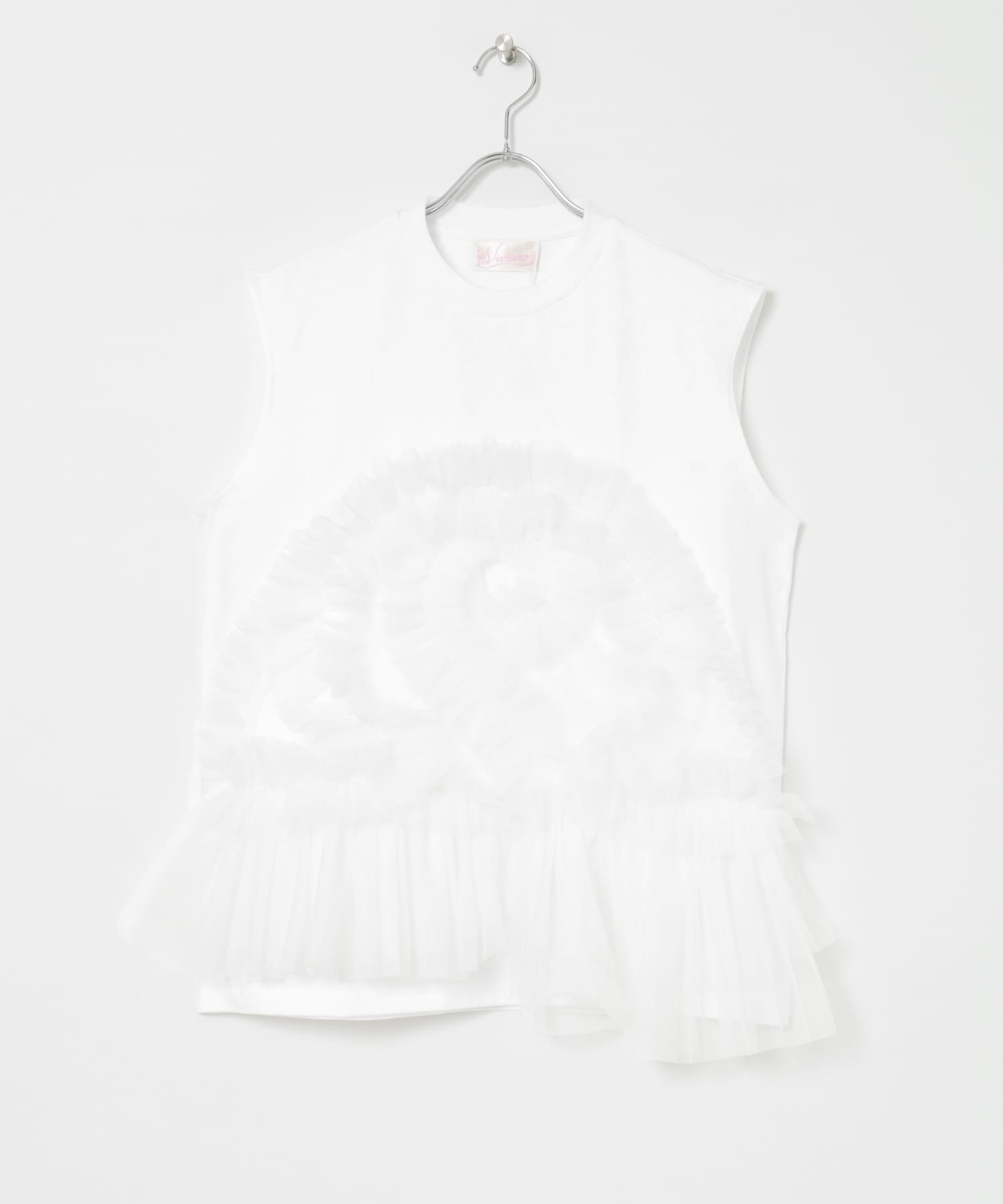 VIVIANO　Tulle Sleeveless T-shirts