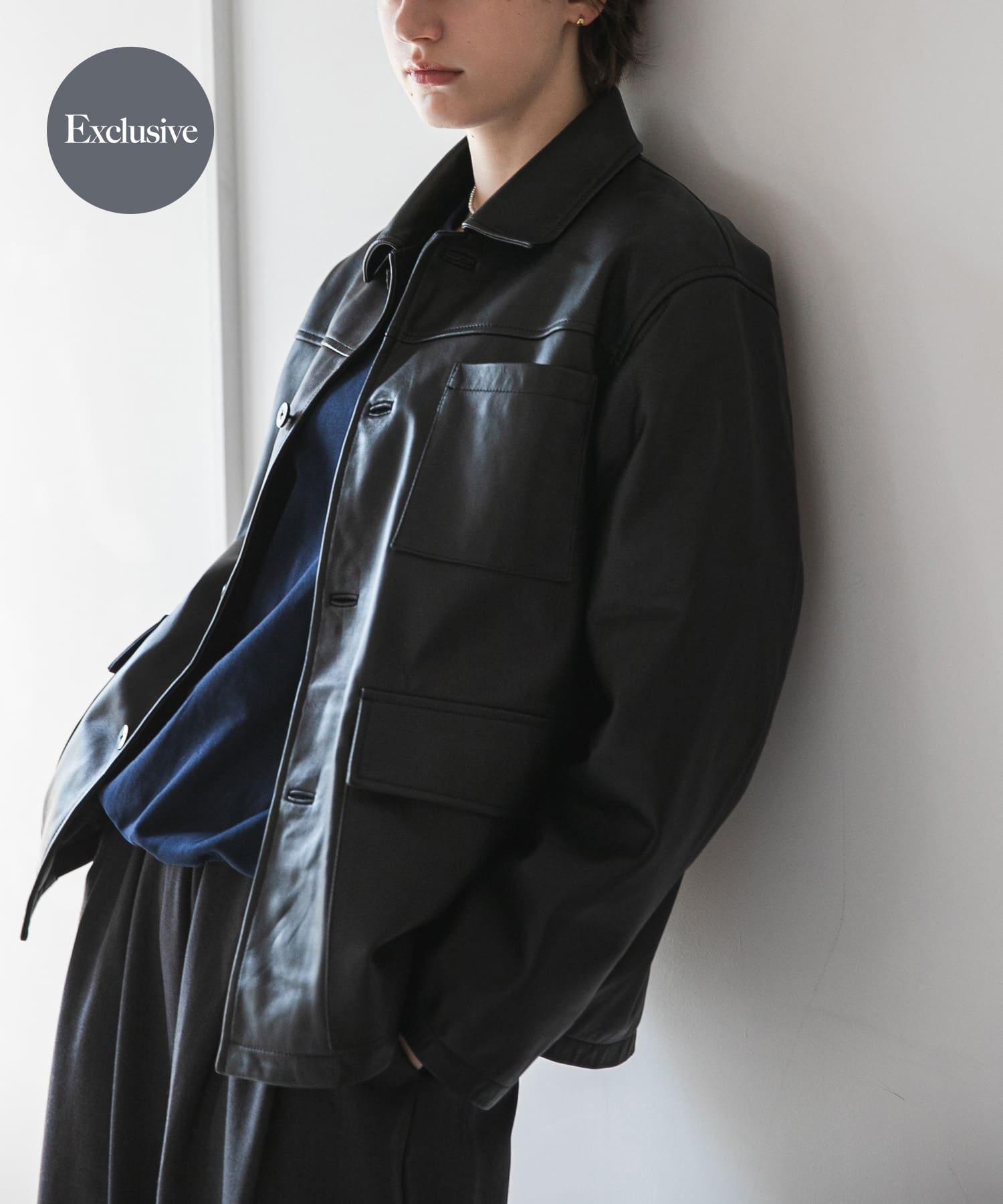 別注』TICCA×URBAN RESEARCH レザーカバーオール(FREE black