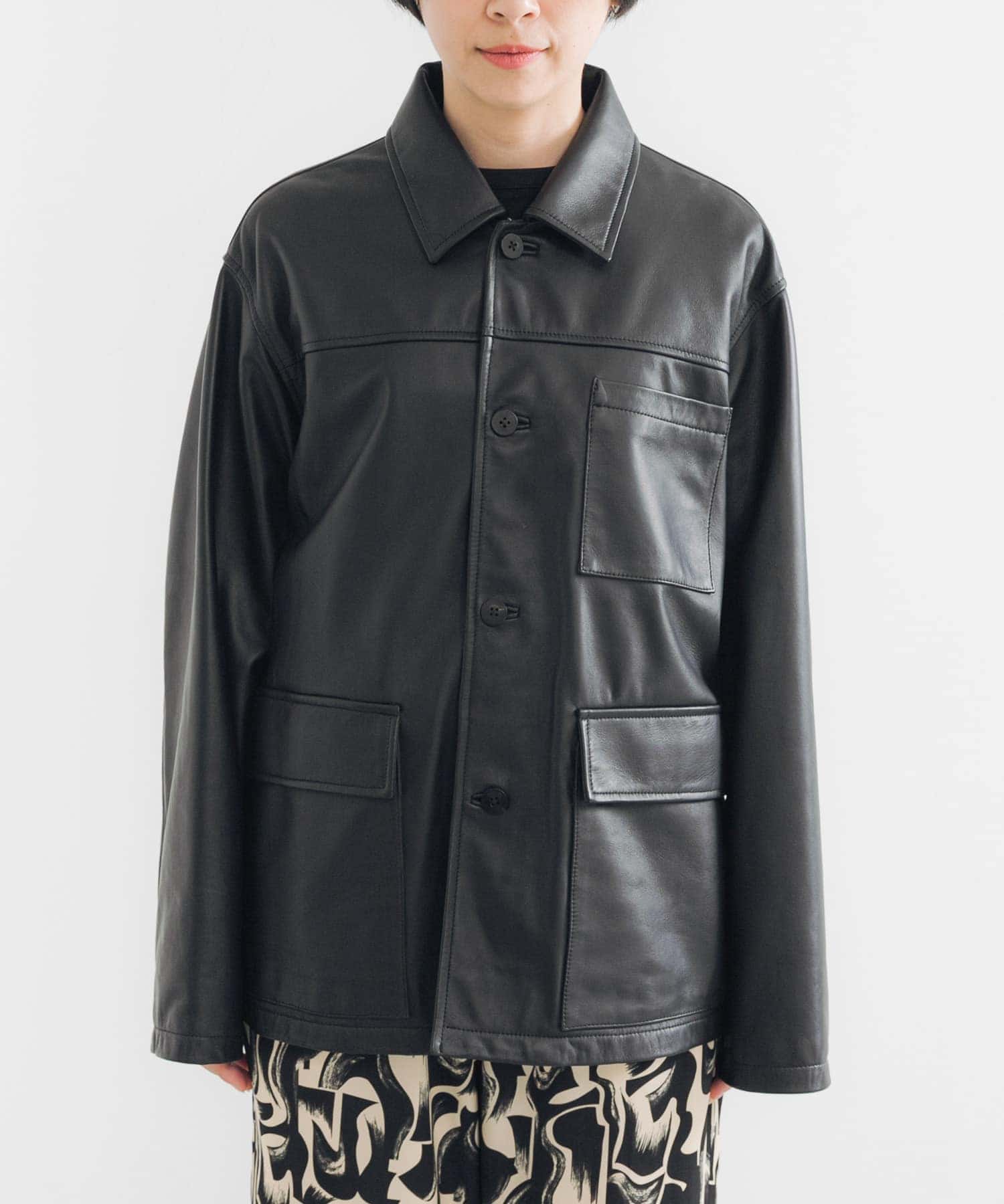 別注』TICCA×URBAN RESEARCH レザーカバーオール(FREE black