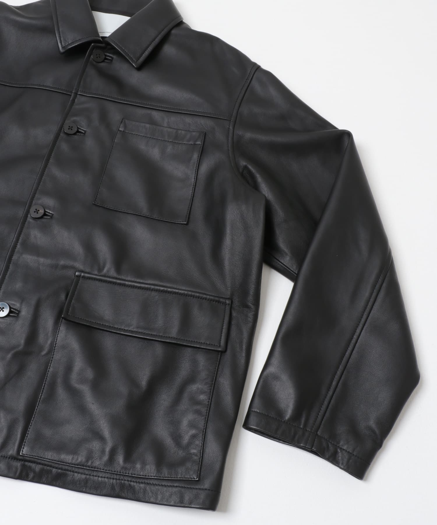 『別注』TICCA×URBAN RESEARCH　レザーカバーオール black FREE