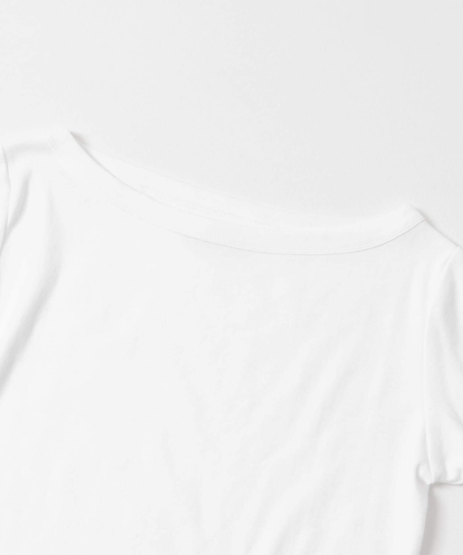 onit　COTTON BOAT NECK LONG-SLEEVE T-SHIRTS WHITE 1