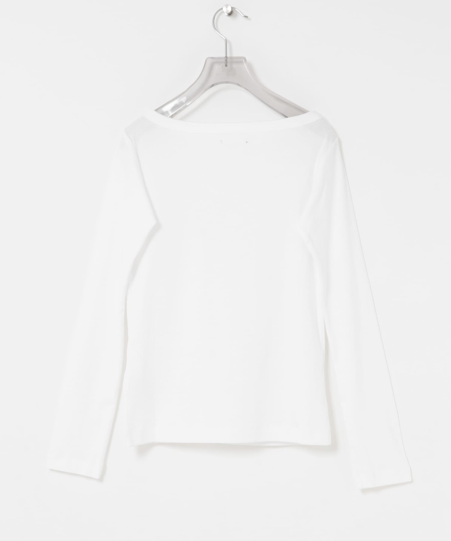 onit　COTTON BOAT NECK LONG-SLEEVE T-SHIRTS WHITE 1
