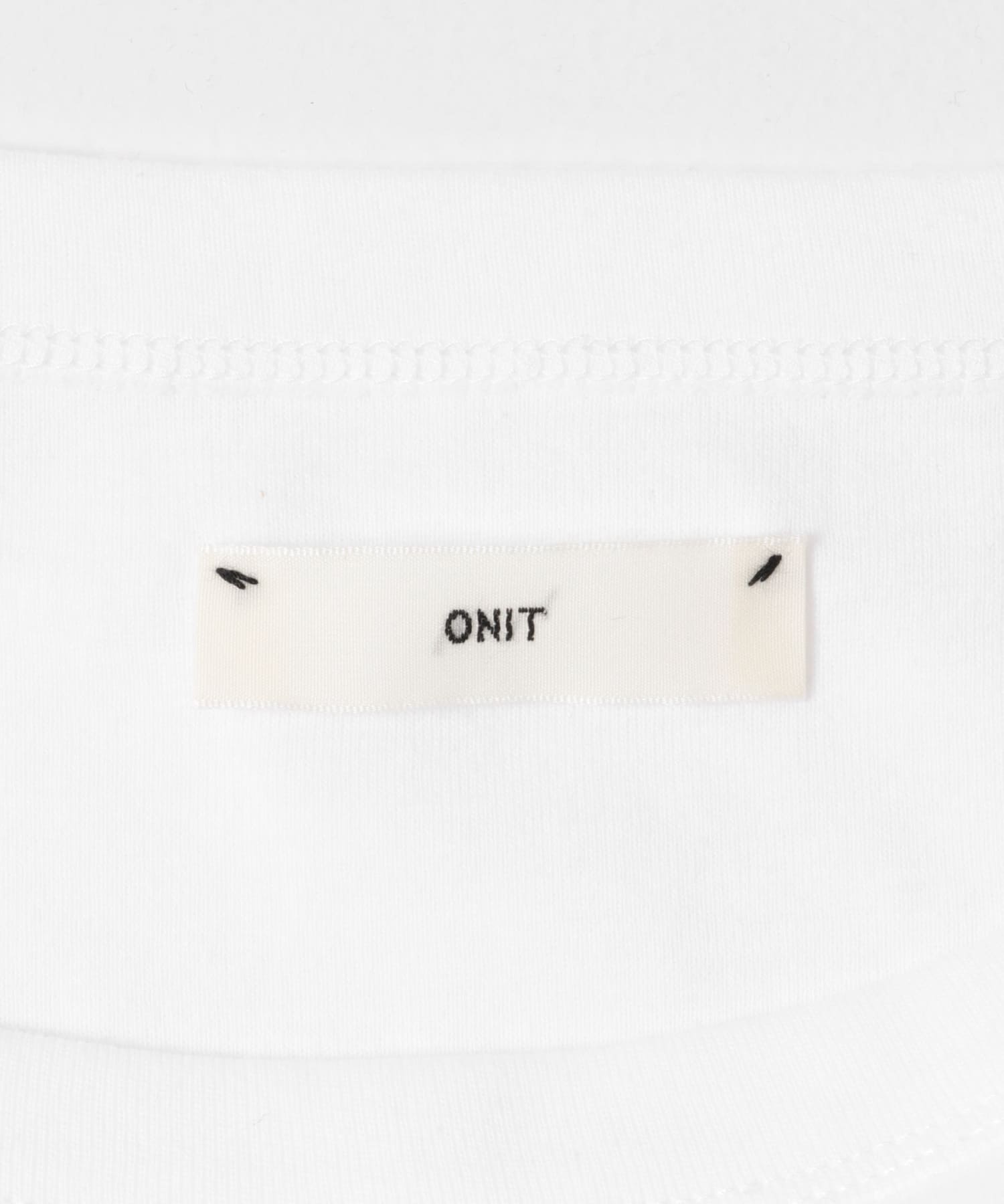 onit　COTTON BOAT NECK LONG-SLEEVE T-SHIRTS WHITE 1