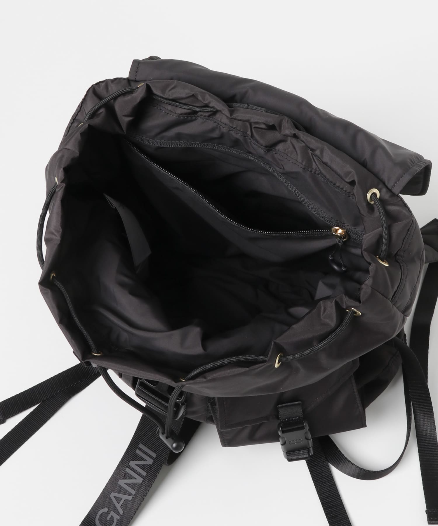 GANNI　Recycled Tech Backpack Black -