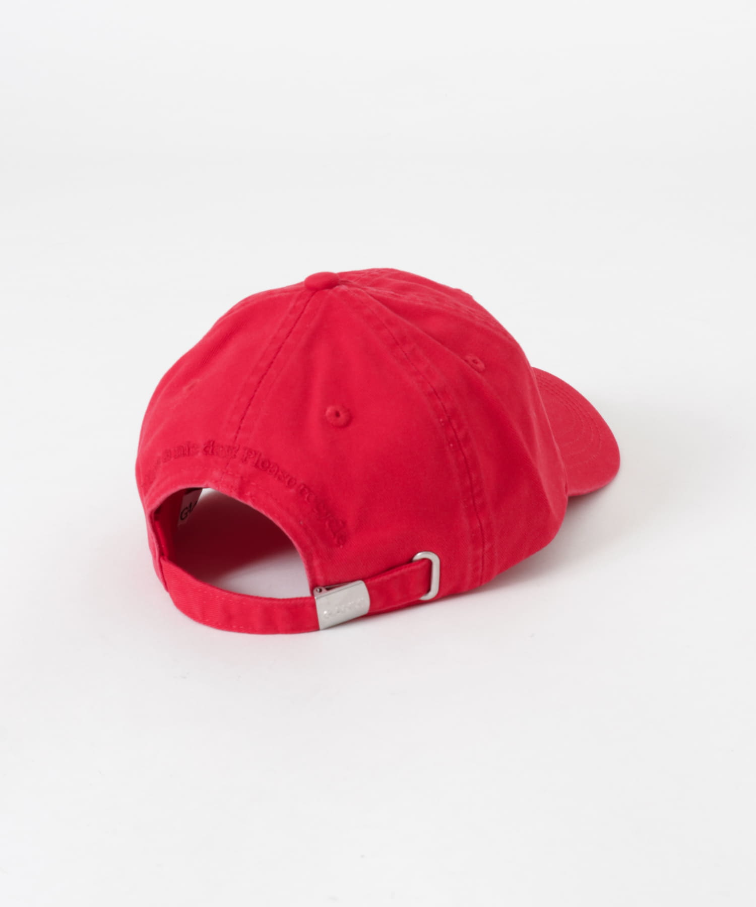 GANNI　Washed Cotton Canvas Cap Fiery Red -