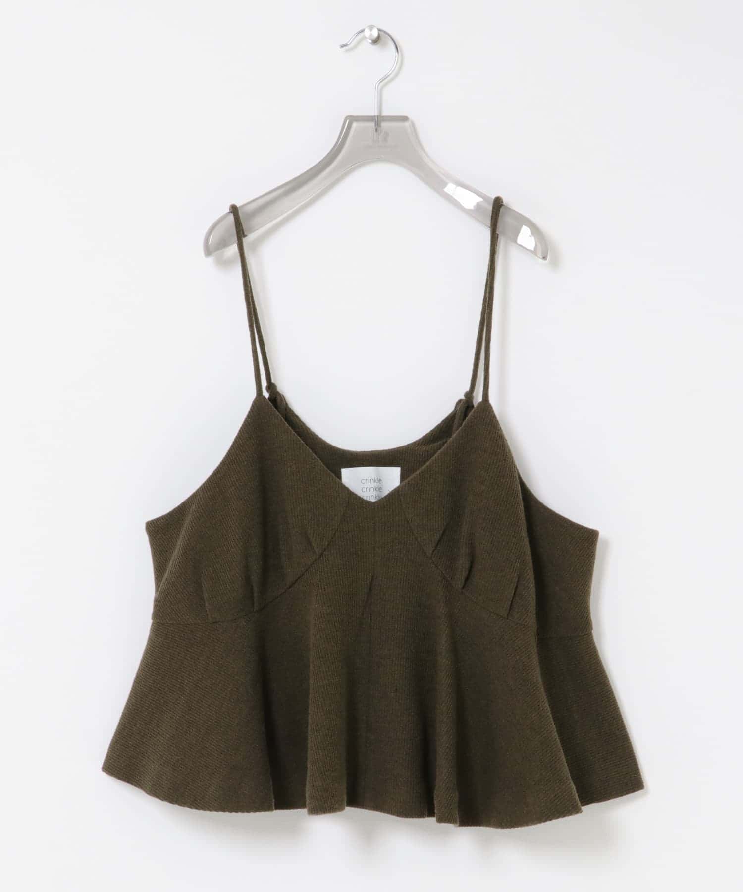『別注』crinkle crinkle crinkle×URBAN RESEARCH　wool  lingerie cami BROWN FREE