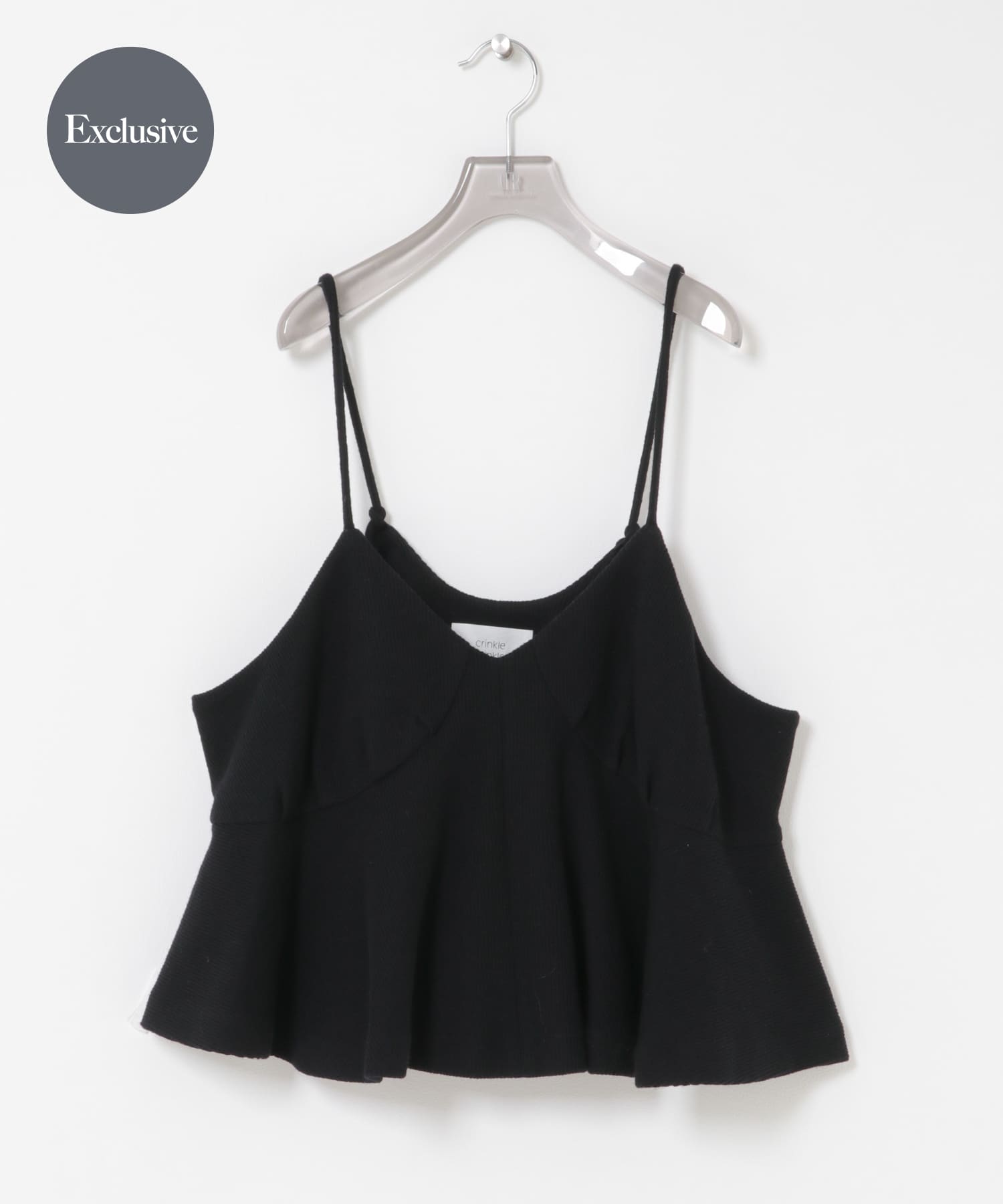 『別注』crinkle crinkle crinkle×UR　wool  lingerie cami BLACK FREE