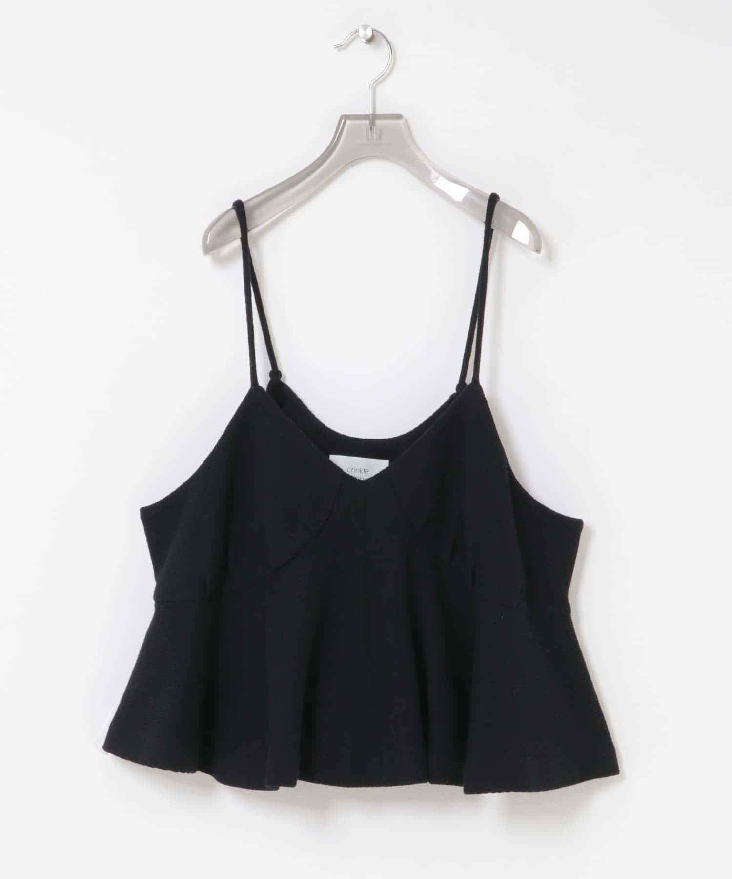 『別注』crinkle crinkle crinkle×URBAN RESEARCH　wool  lingerie cami BLACK FREE