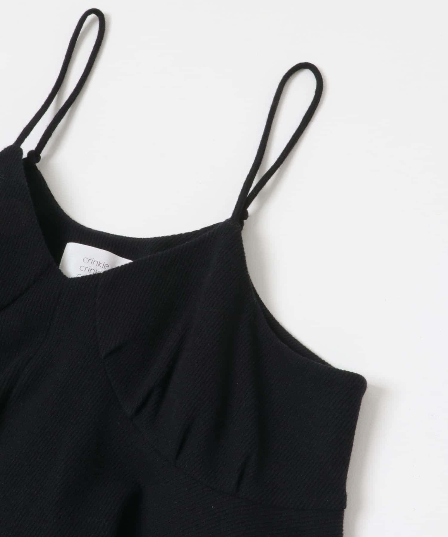 『別注』crinkle crinkle crinkle×URBAN RESEARCH　wool  lingerie cami BLACK FREE