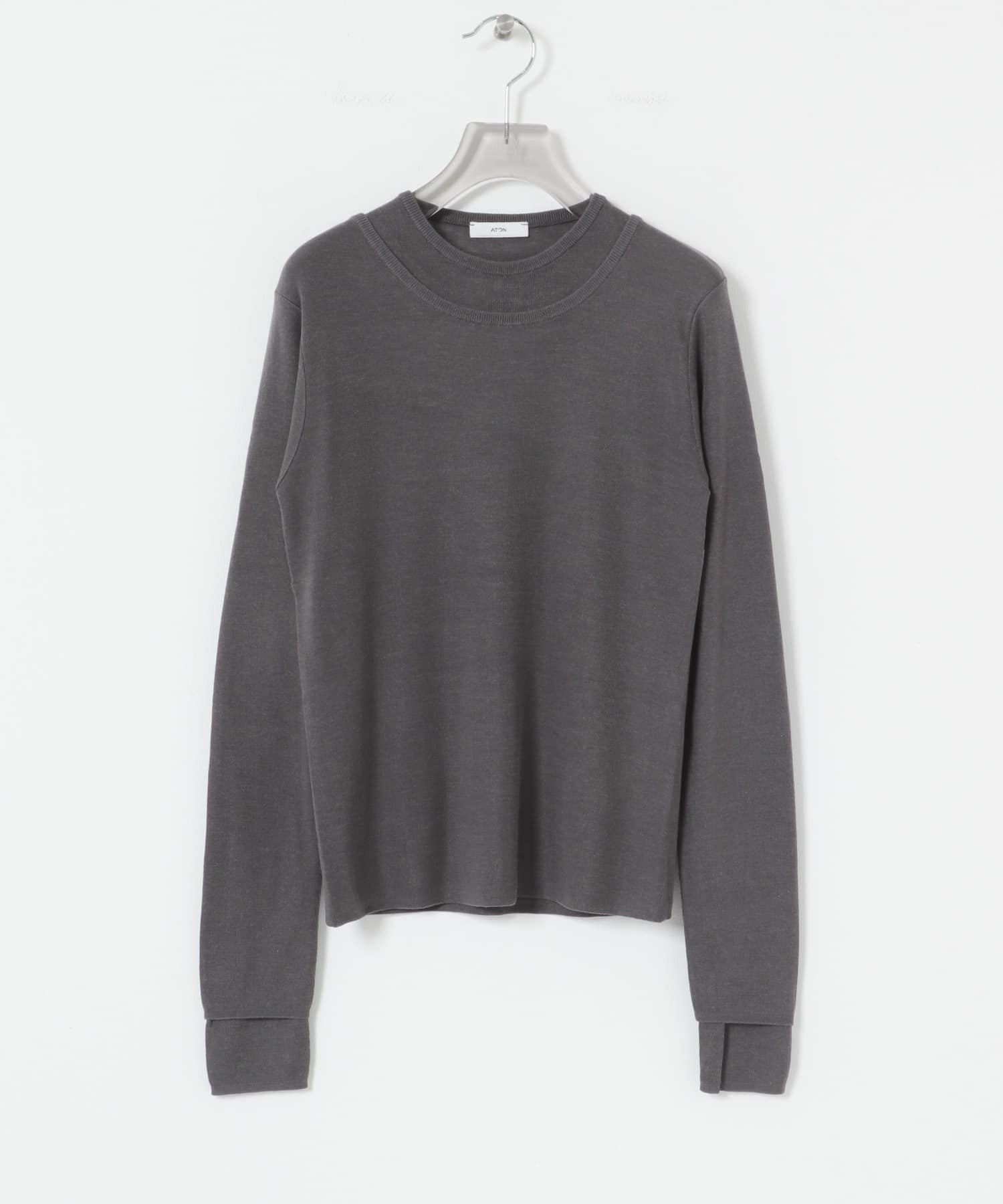 ATON　CIRCULER RIB CREW LAYERED