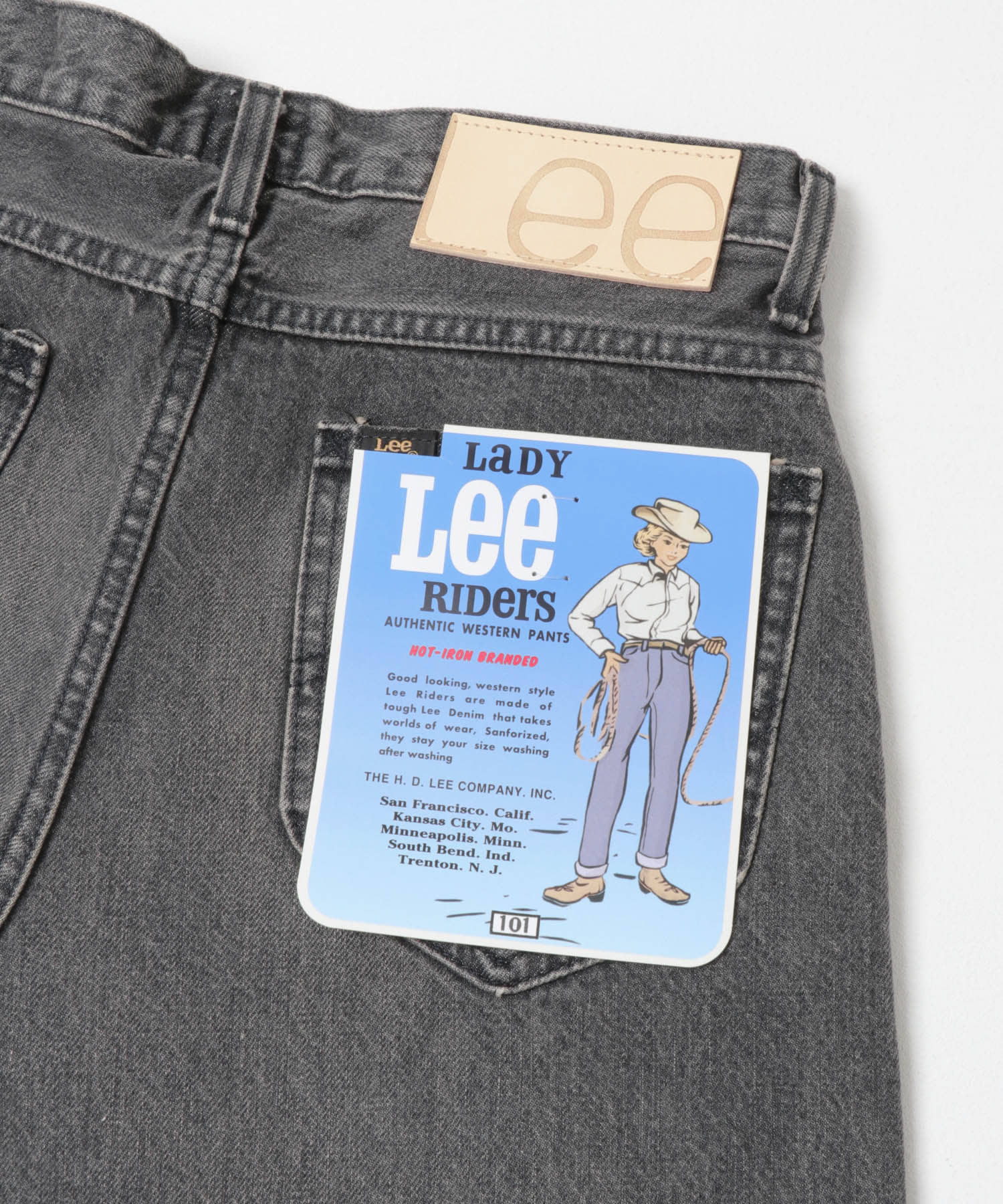 『別注』Lee101×URBAN RESEARCH　 BAGGYPANTS 淡BLACK XS