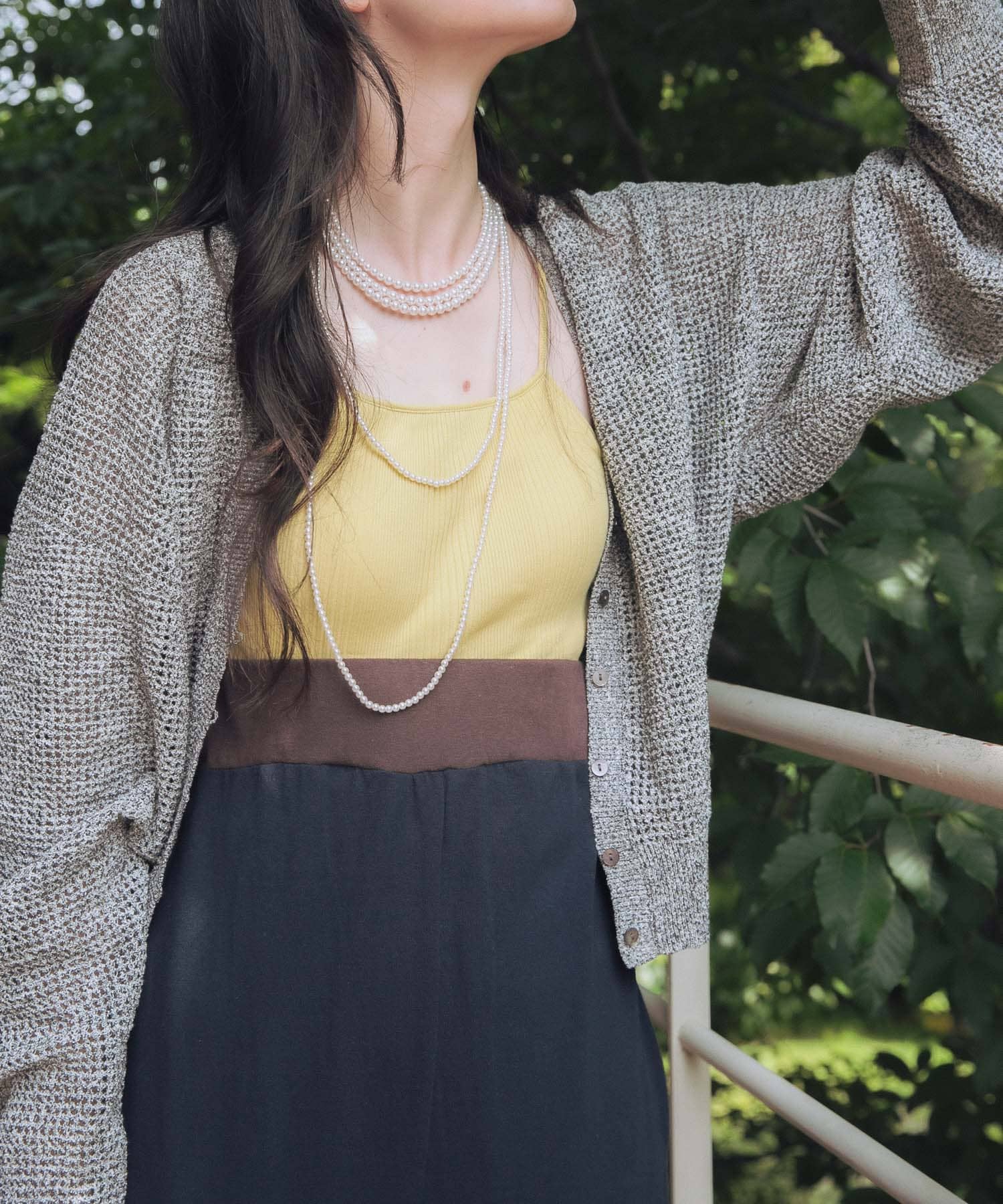 『別注』onit×URBAN RESEARCH　ベアトップオールインワン NAVY BROWN FREE