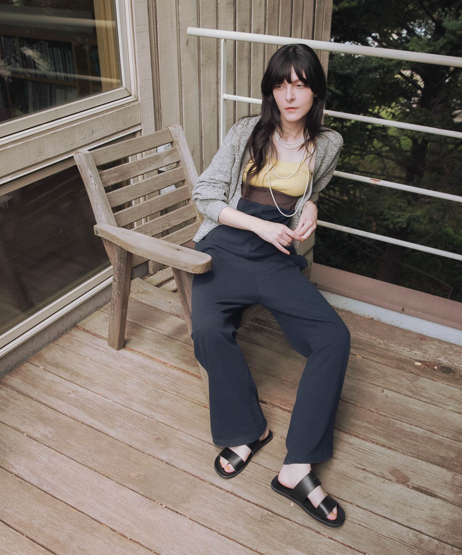 『別注』onit×URBAN RESEARCH　ベアトップオールインワン NAVY BROWN FREE