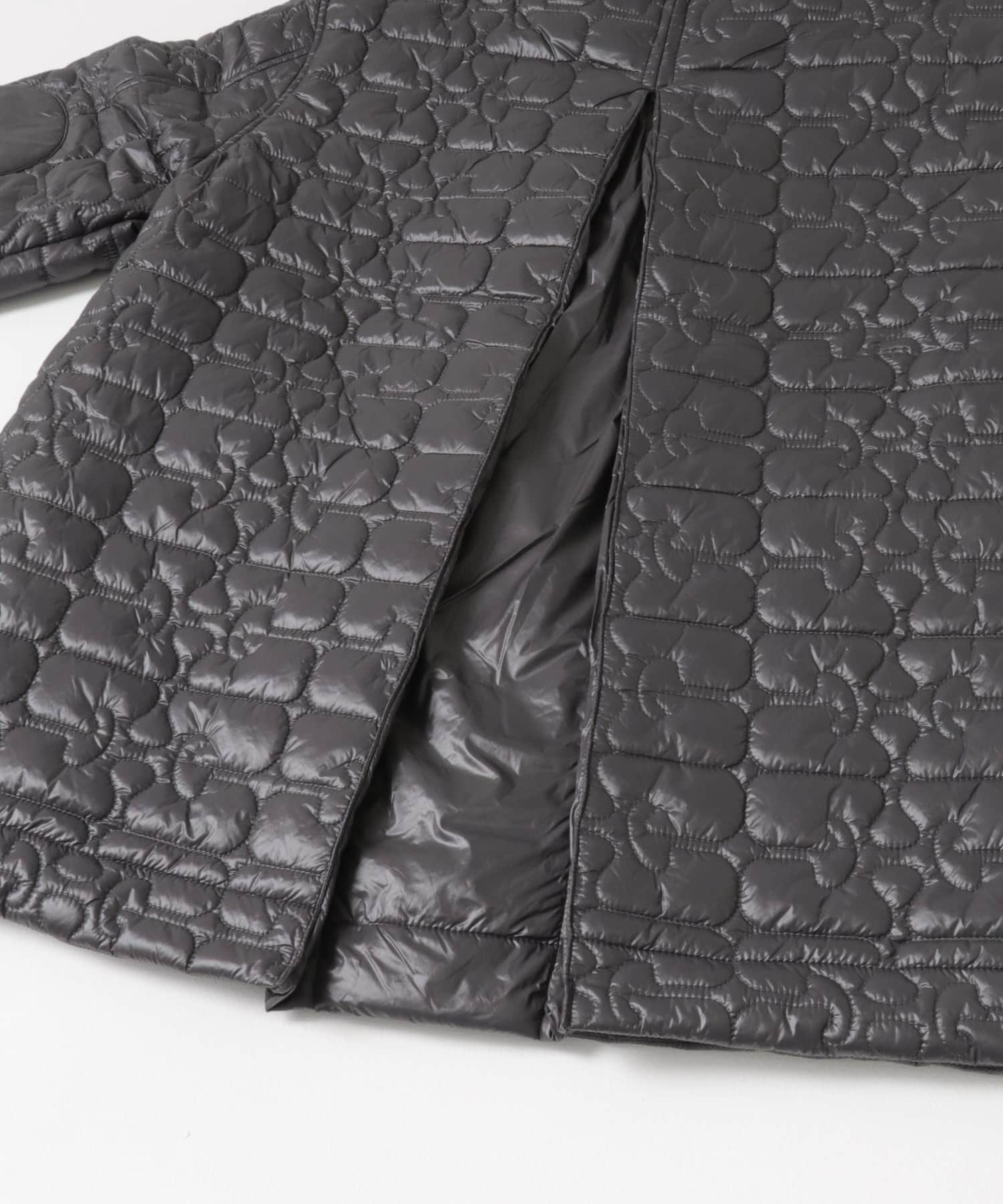 GANNI　Shiny Quilt Midi Jacket Phantom S/M