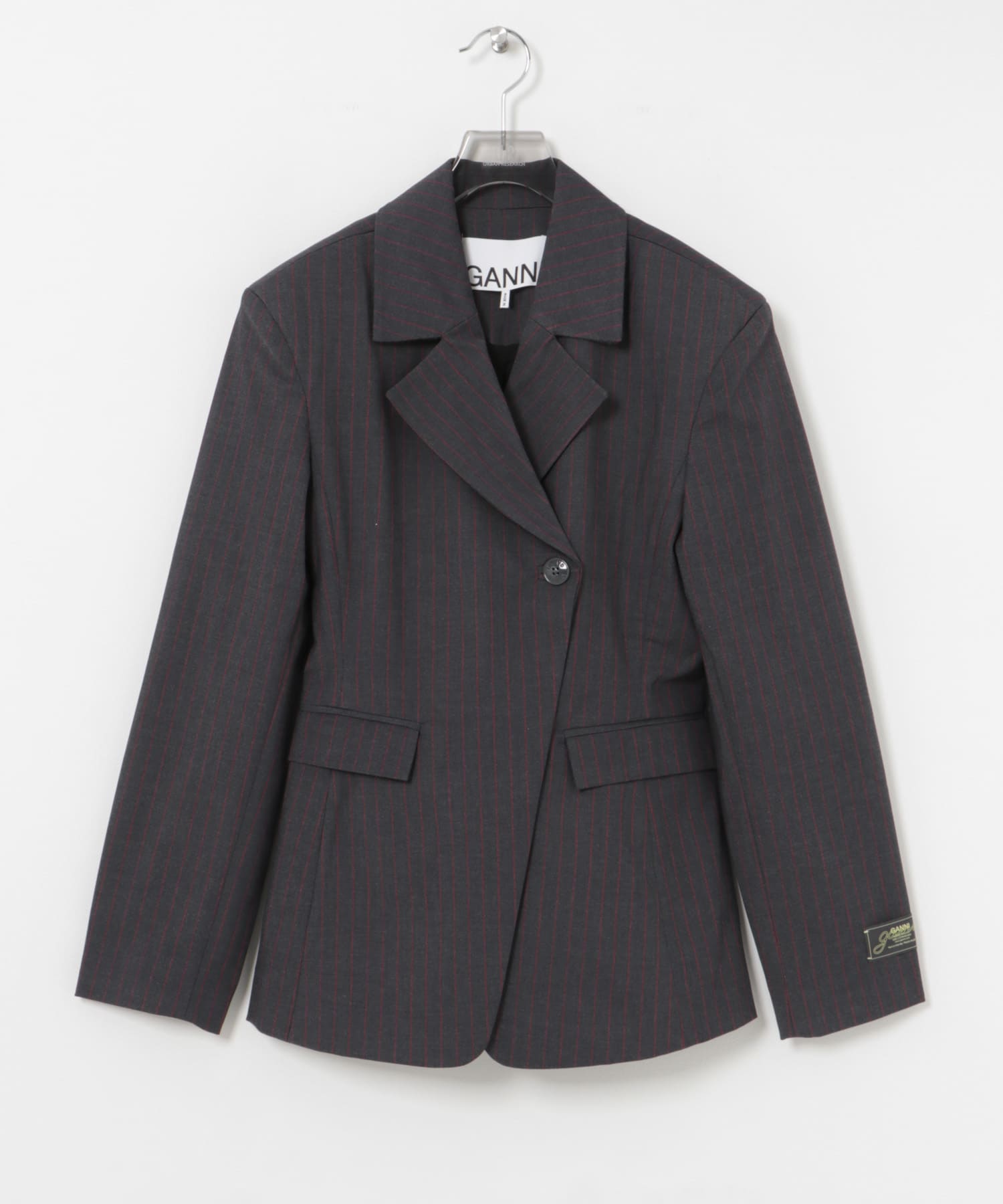 GANNI　Stretch Stripe Blazer Phantom 36