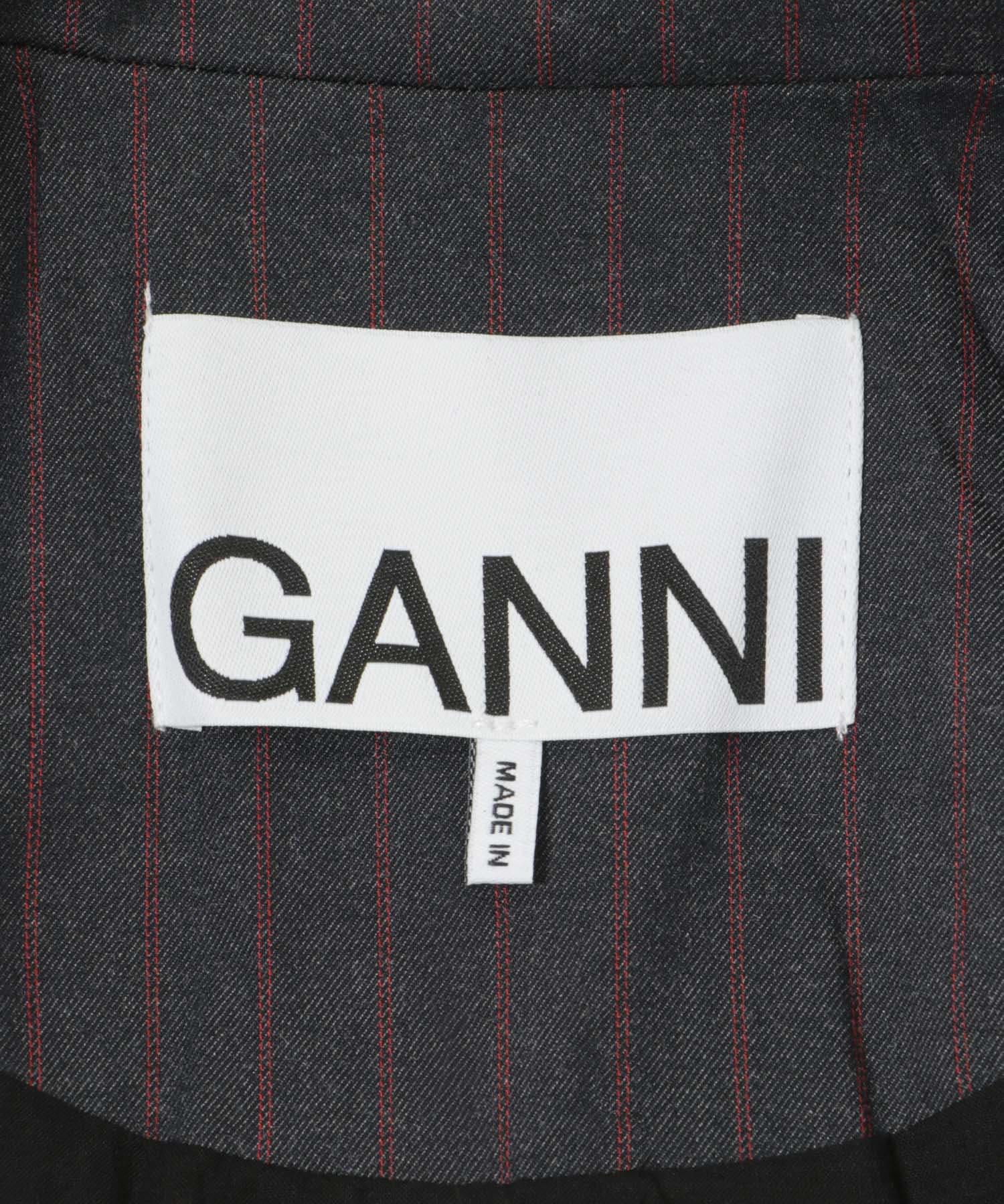GANNI　Stretch Stripe Blazer Phantom 36