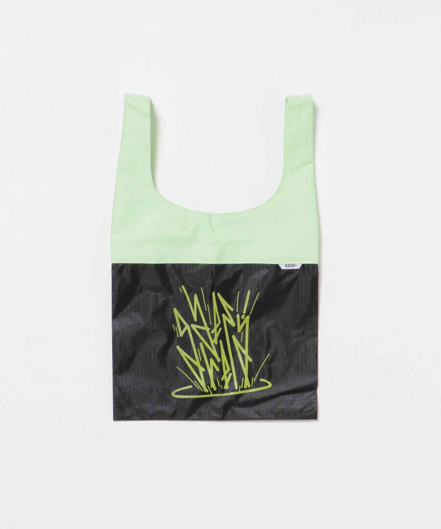 A.D.A.N　ADAN TOTE BAG S BLK/MINT FREE